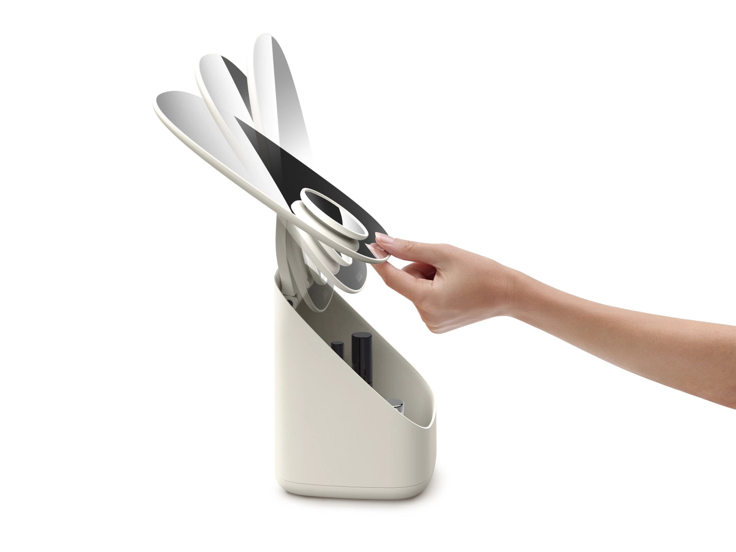 Viva Sockelspiegel mit kosmetischem Organizer, 21x18.5x23cm