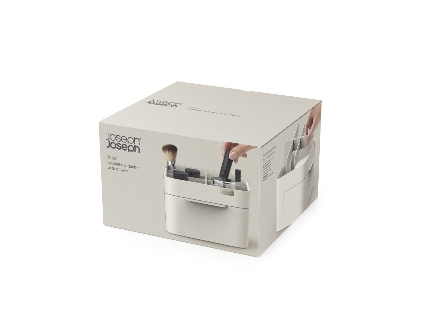 Viva Kosmetik-Organizer von Joseph Joseph, kompakt mit Schublade, ideal für Badutensilien, Masse: 18.5x19.5x12cm.