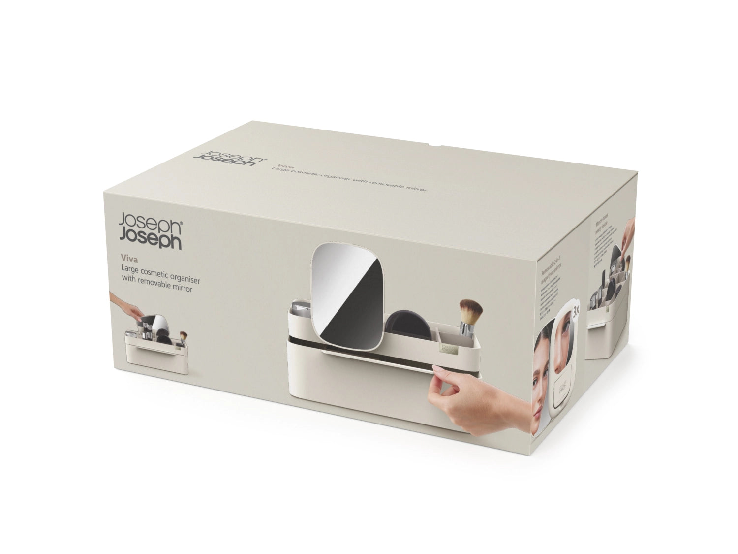 Viva Grosser kosmetischer Organizer mit abnehmbarem Spiegel