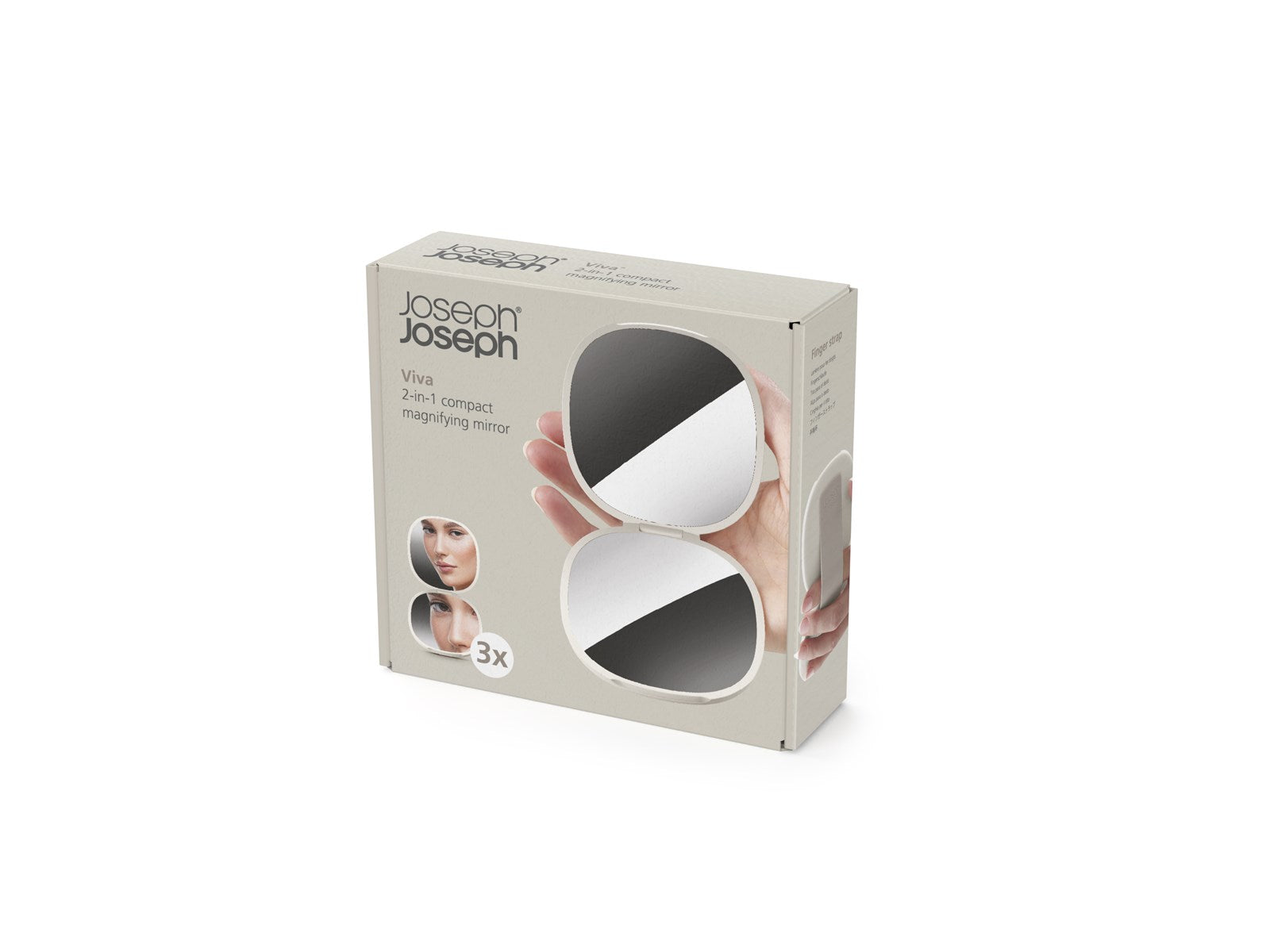 Viva Kompakter Vergrösserungsspiegel von Joseph Joseph: Hochwertiger Spiegel mit 5-fach Vergrößerung, stabiler Befestigung und modernem Design für Ihr Badezimmer.
