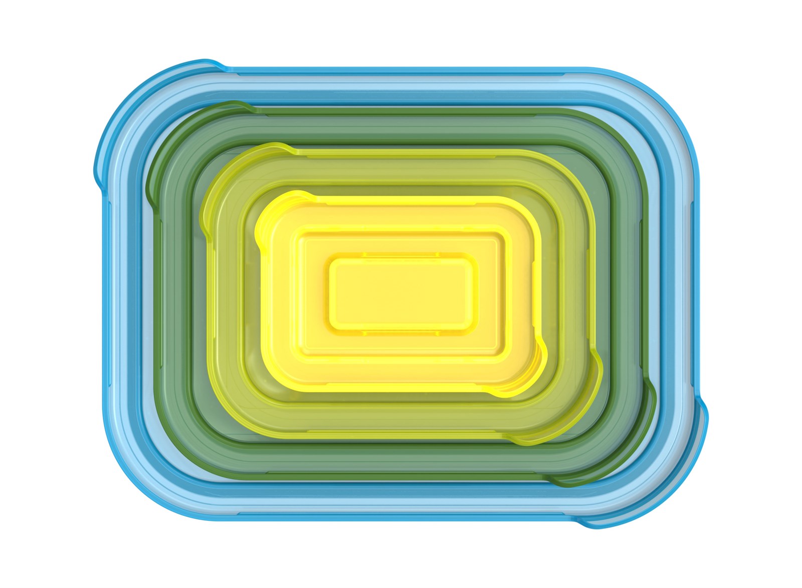 Vielseitige Joseph Joseph Glasbehälter für frische Lebensmittelaufbewahrung.