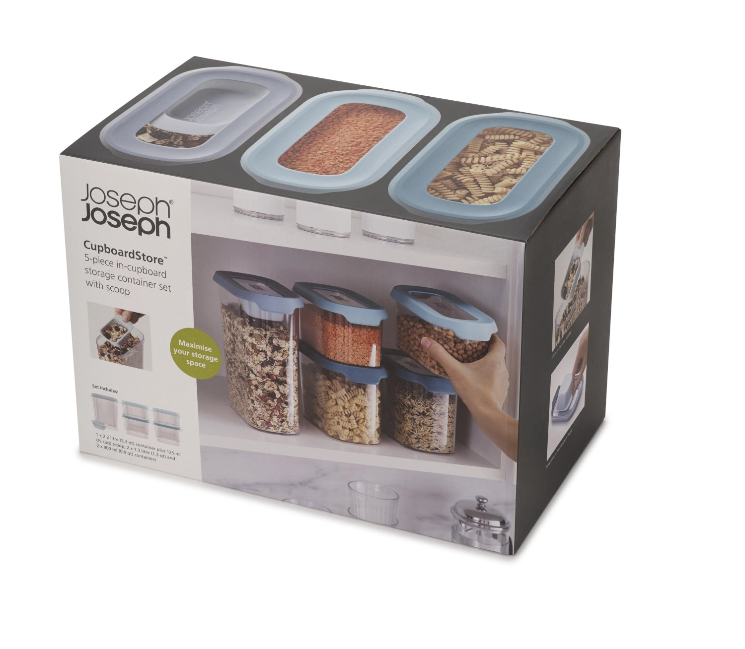 Credenza. 5-pc. Set di sterzo del gabinetto Schaufel-opal