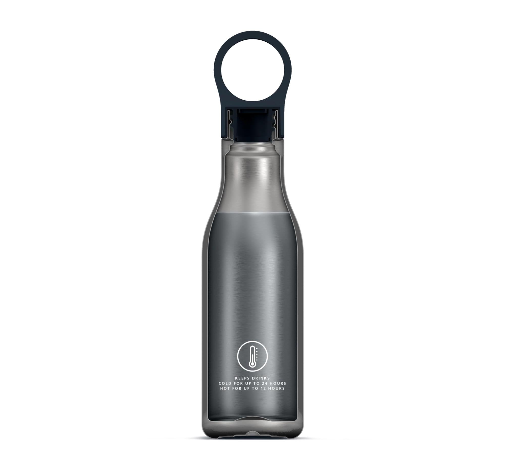 Stylische 500ml Loop Wasserflasche in Blau von Joseph Joseph – ideal für unterwegs, Fitness und umweltfreundliches Trinken.