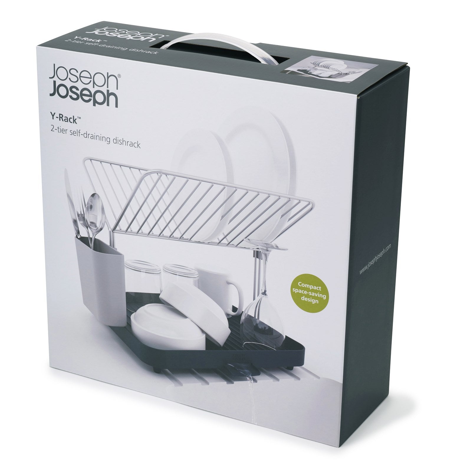 Y-Rack Geschirrabtropfständer m. Gitter, grau in Silber präsentiert im Onlineshop von KAQTU Design AG. Abwasch ist von Joseph Joseph