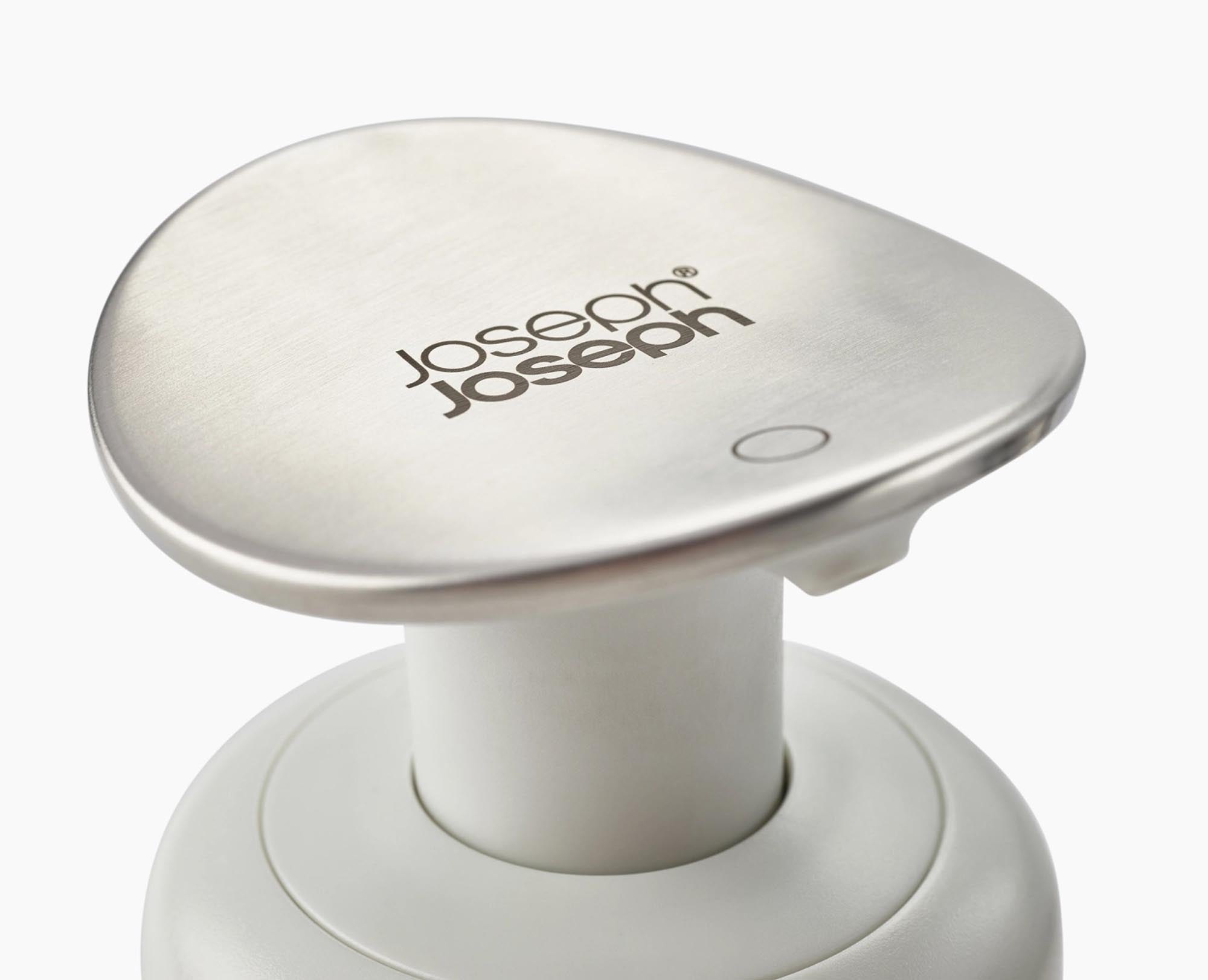 Stilvoller Seifenspender Presto in Light Stone Sage, 14.6 cm hoch.