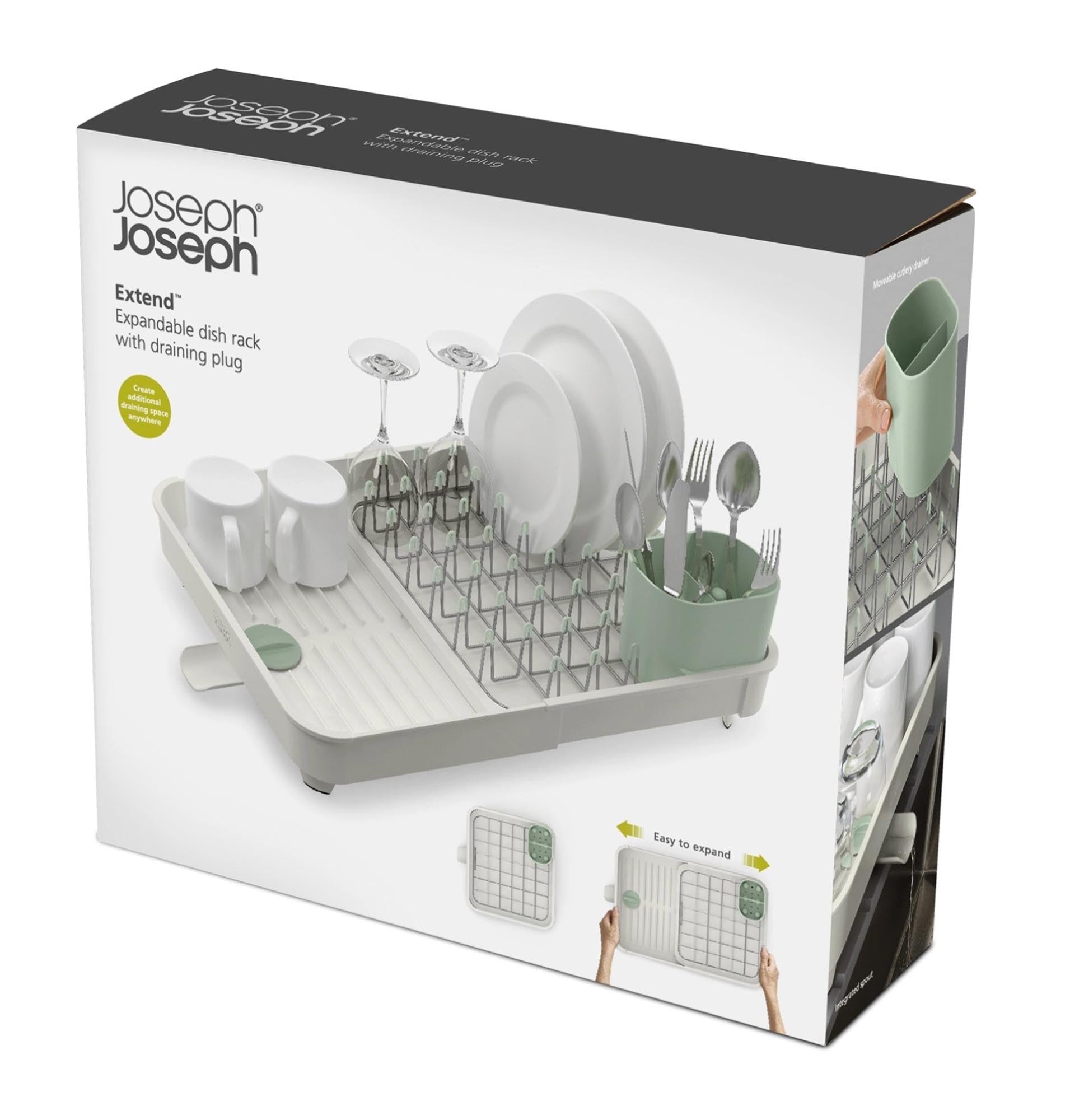 Platzsparendes Abtropfgestell in Light Stone Sage von Joseph Joseph.