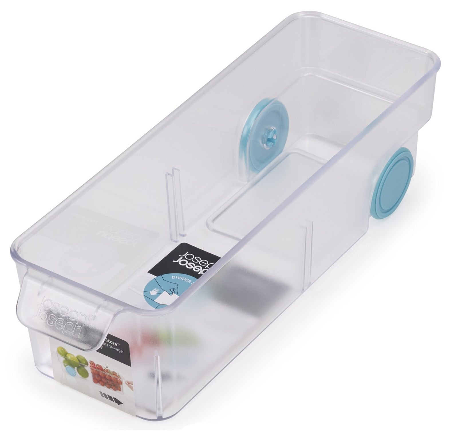 Kompakte, transparente Aufbewahrungsbox von Joseph Joseph für Snacks, Gewürze und mehr. Ideal für Küche und Kühlschrank.