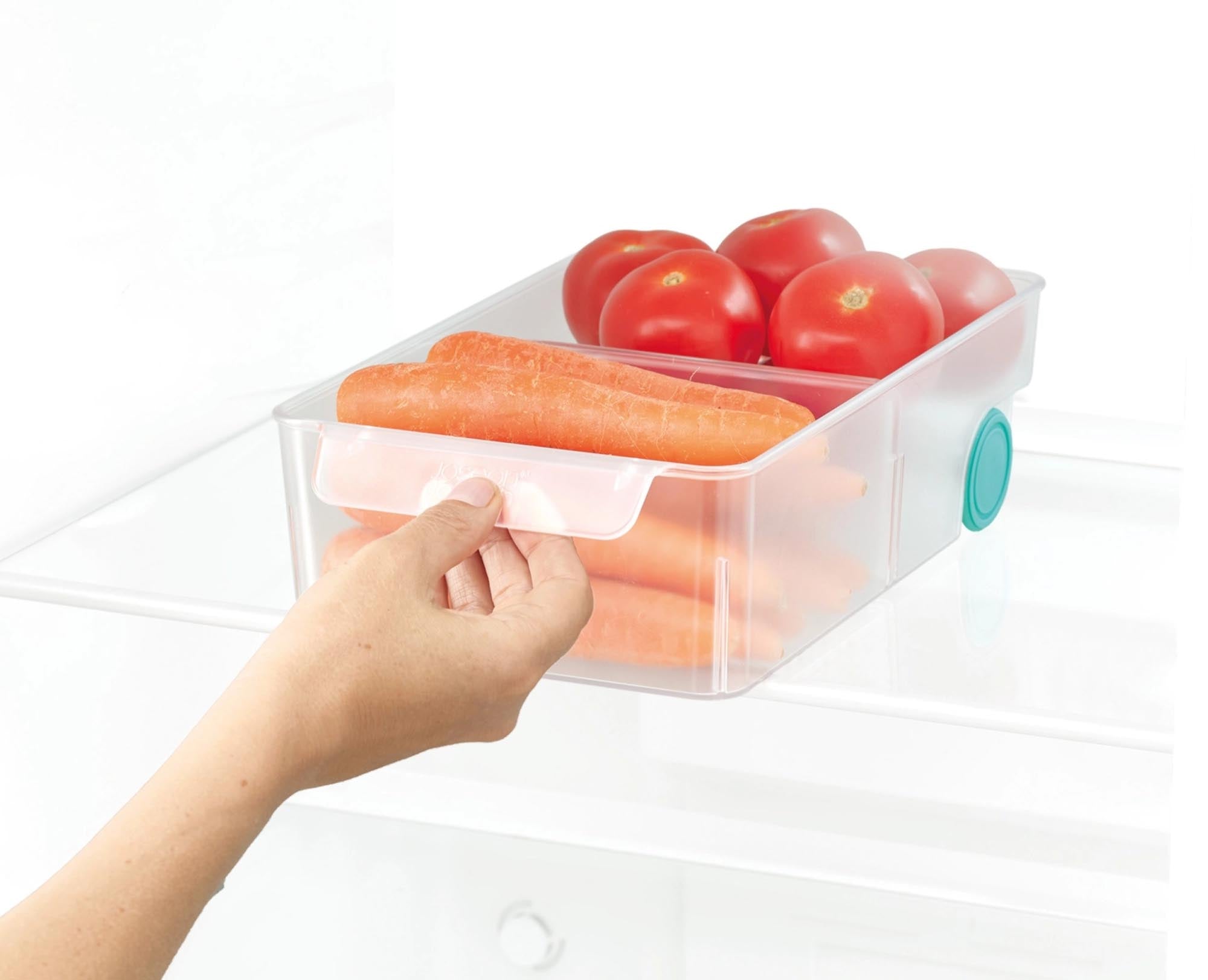 Joseph Josephs FridgeStore Aufbewahrungsbox groß: Perfekte Organisation für frische Lebensmittel, luftdicht, stapelbar und transparent für optimale Sicht.