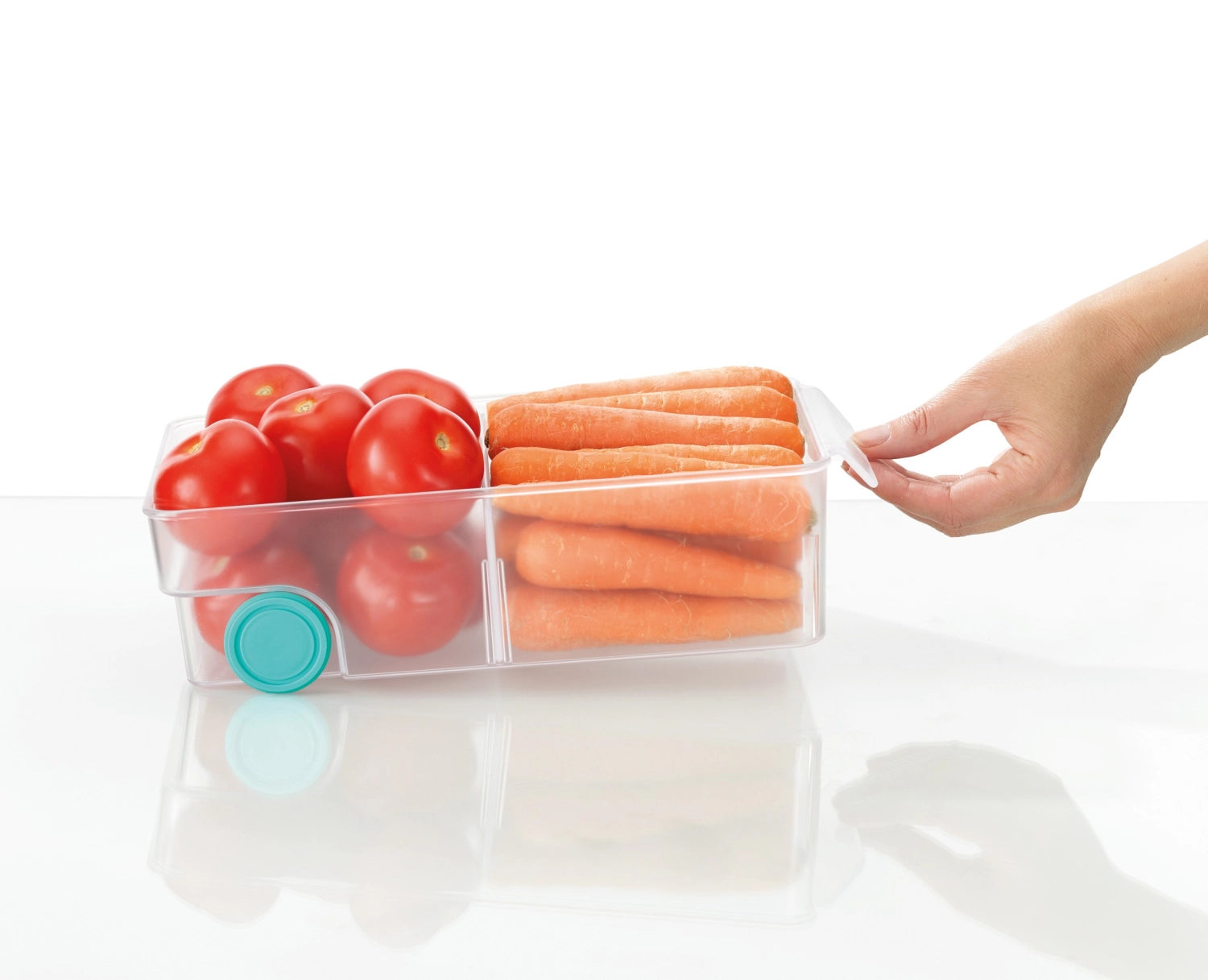 Große FridgeStore Aufbewahrungsbox von Joseph Joseph, perfekt für die ordentliche Lagerung von Lebensmitteln im Kühlschrank, stilvoll und funktional.