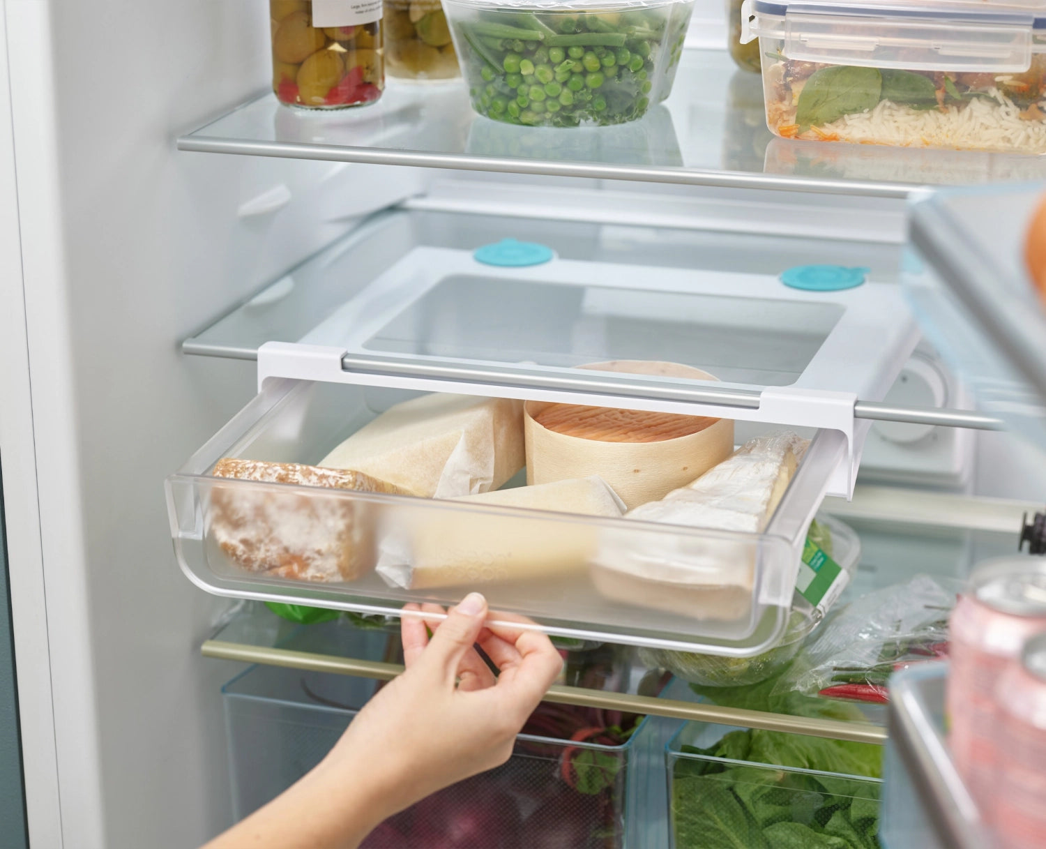 FridgeStore Tablar Schublade von Joseph Joseph, praktischer Vorratsbehälter für optimale Kühlorganisation, platzsparend und funktional.