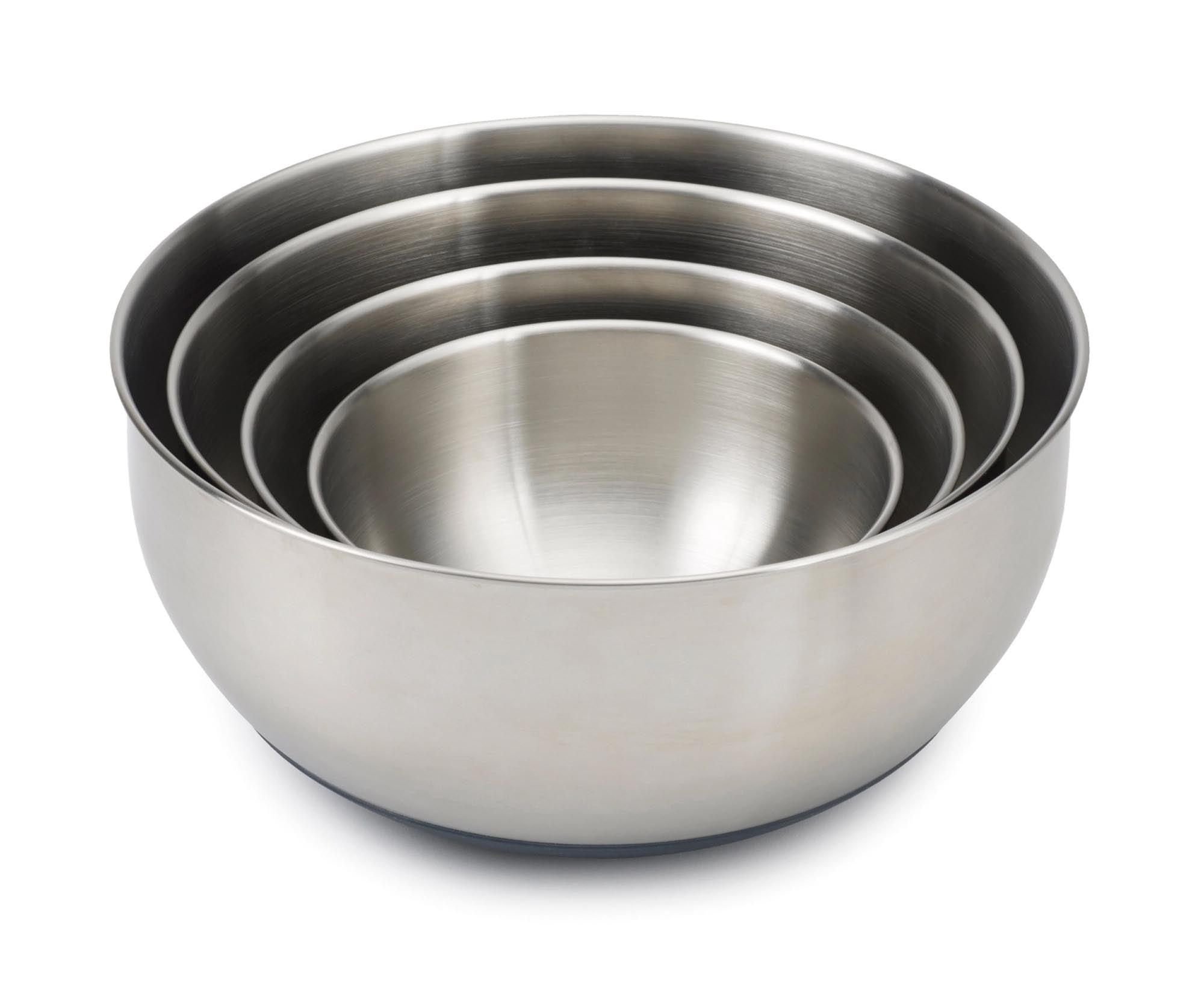 Elegantes 4-teiliges Nest Schüsselset aus Edelstahl von Joseph Joseph.