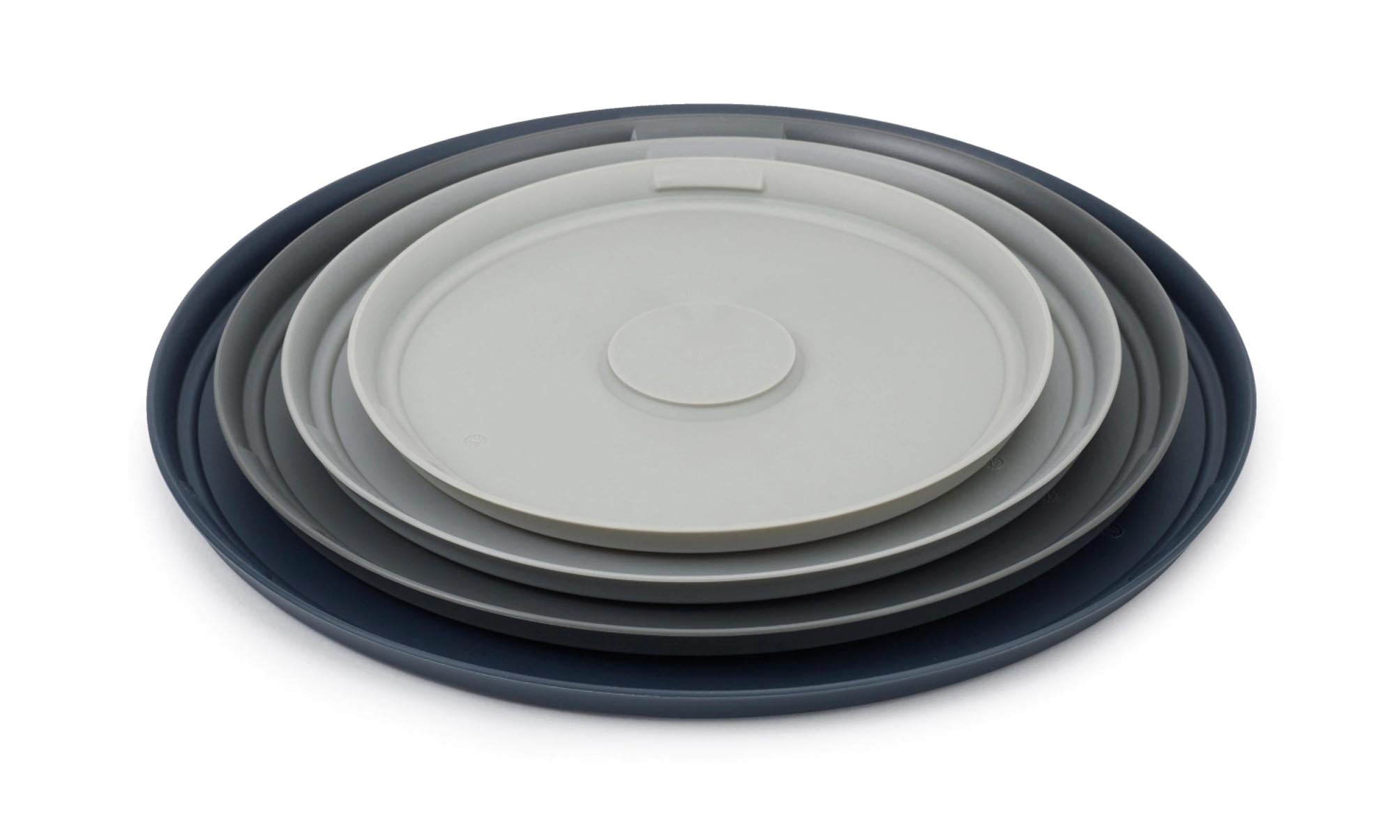 Stilvolles 4-teiliges Edelstahl-Schüsselset von Joseph Joseph.