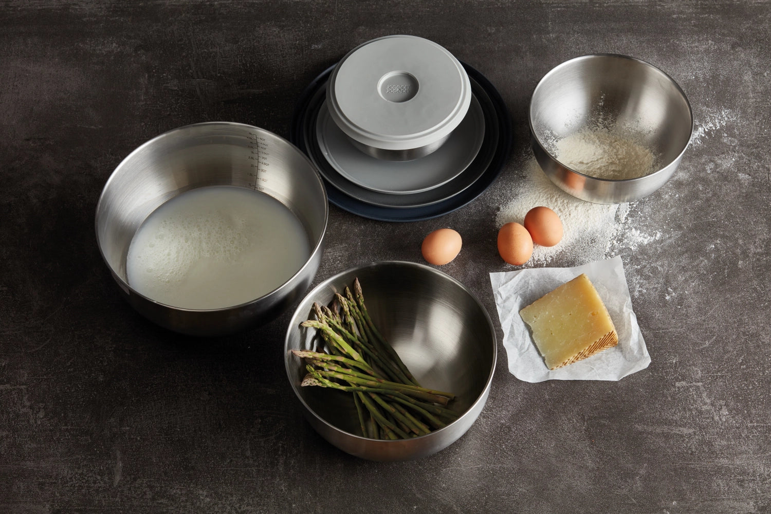 Collection d'acier Nest Schüsselset 4-PC.