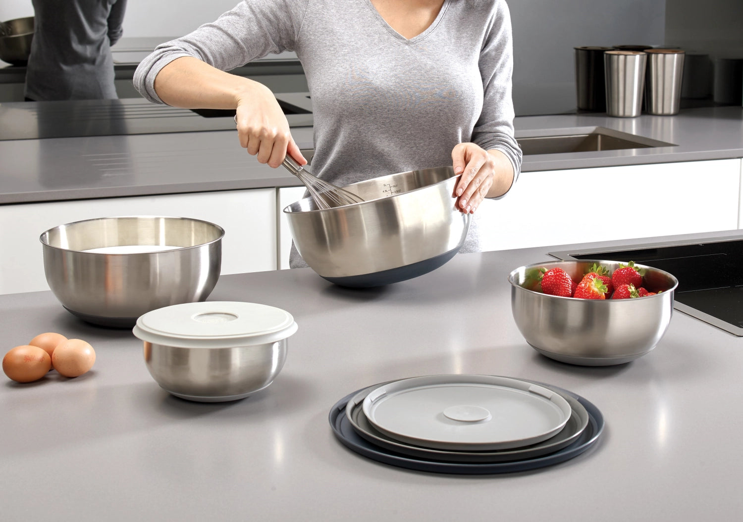 Collection d'acier Nest Schüsselset 4-PC.