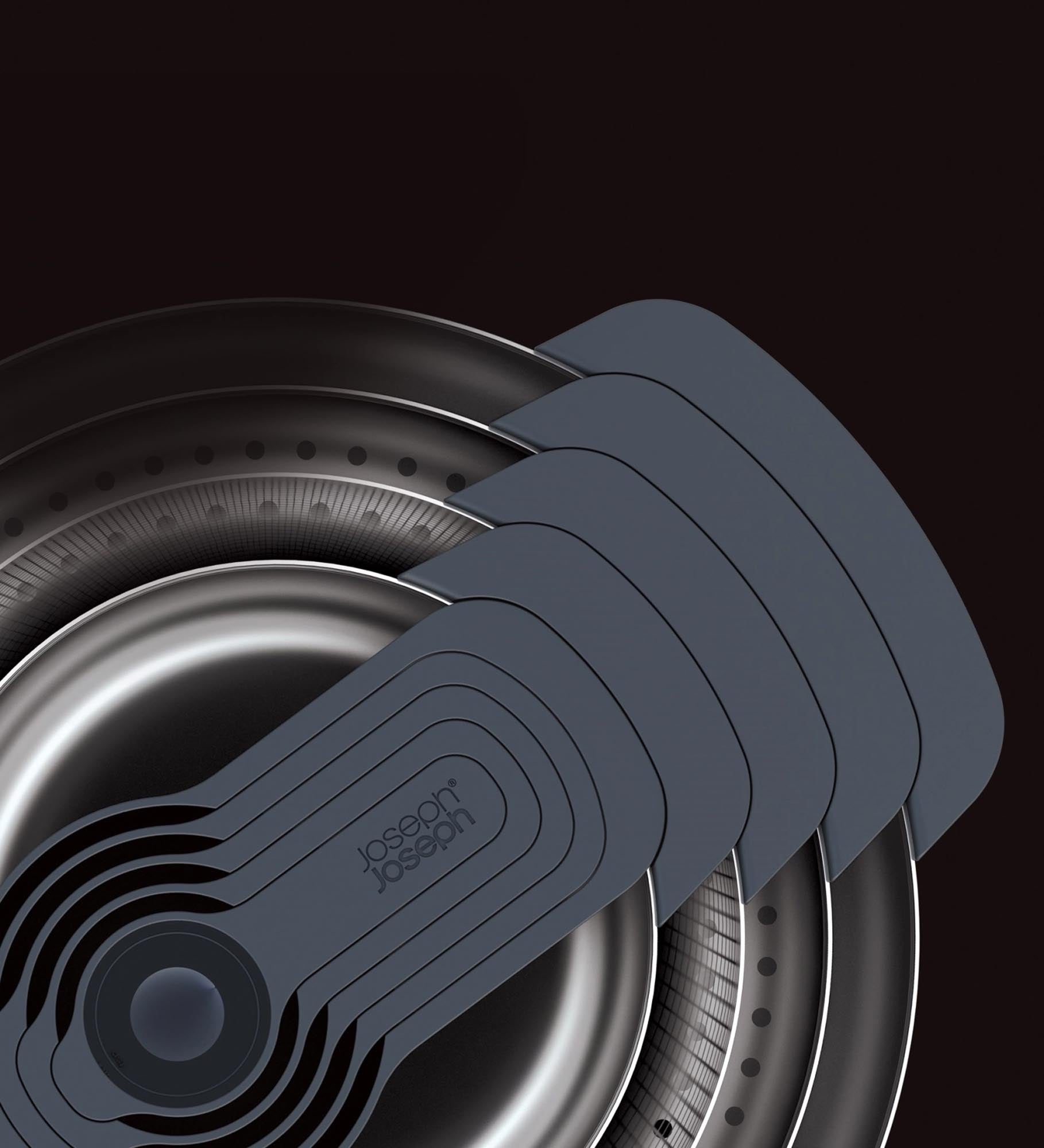 Stilvolles 9-teiliges Joseph Joseph Nest Steel Set für präzises Kochen.