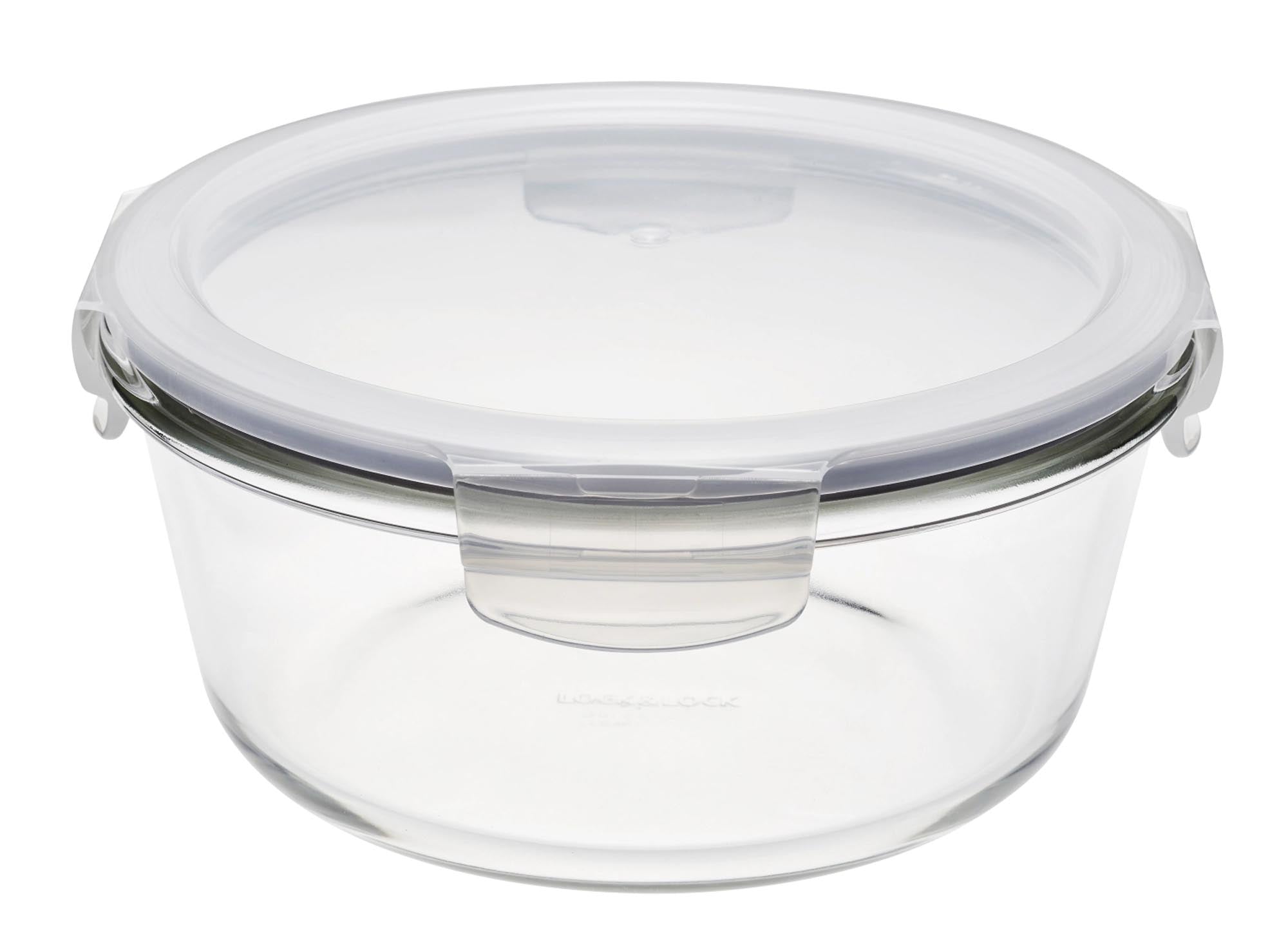Runder Ofenglas Behälter 0.95lt von Lock&Lock: Hitzebeständig, luftdicht, spülmaschinenfest. Perfekt für Backen und Aufbewahrung.