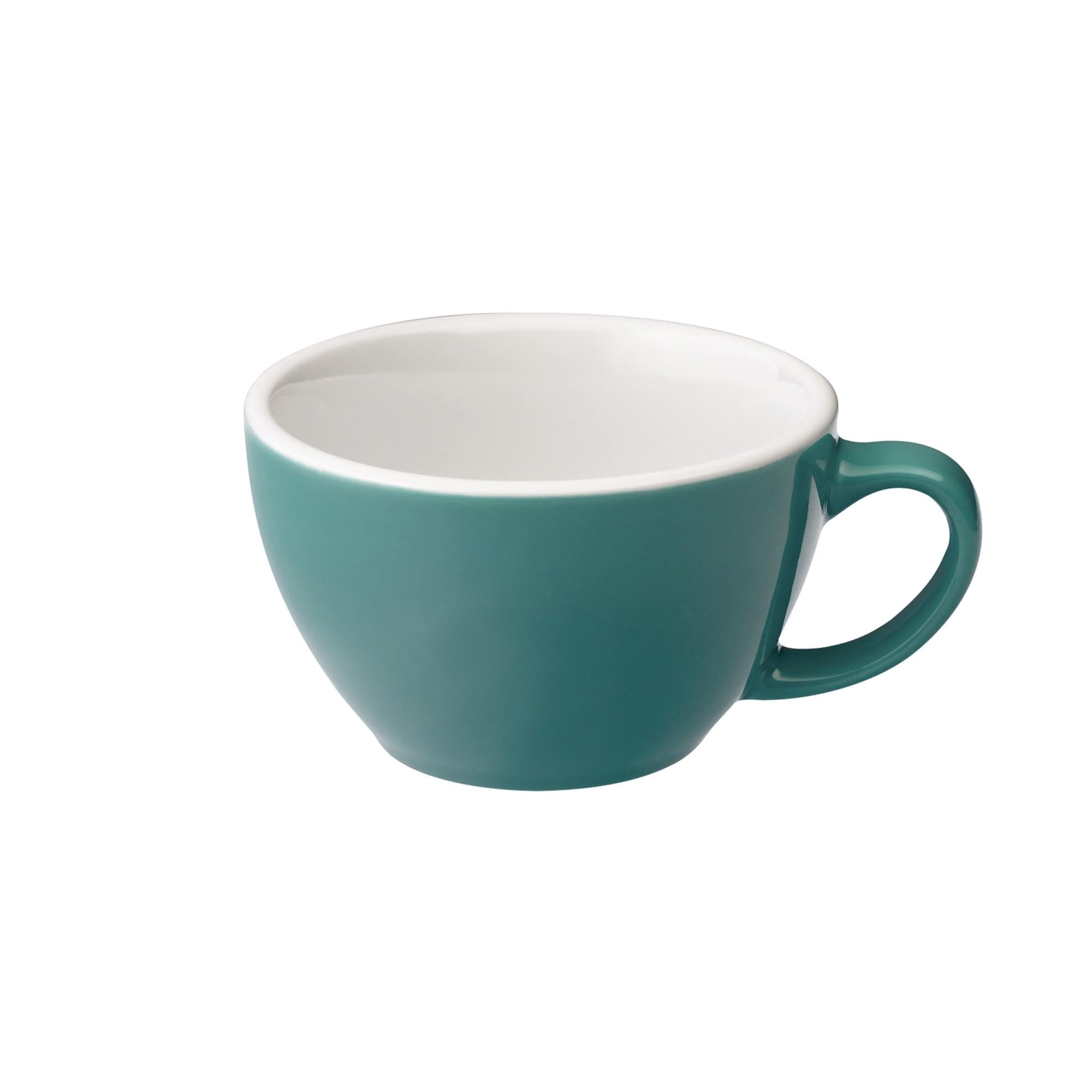 Egg Café Latte Tasse 300ml in Blaugrün präsentiert im Onlineshop von KAQTU Design AG. Kaffeetassen ist von Loveramics