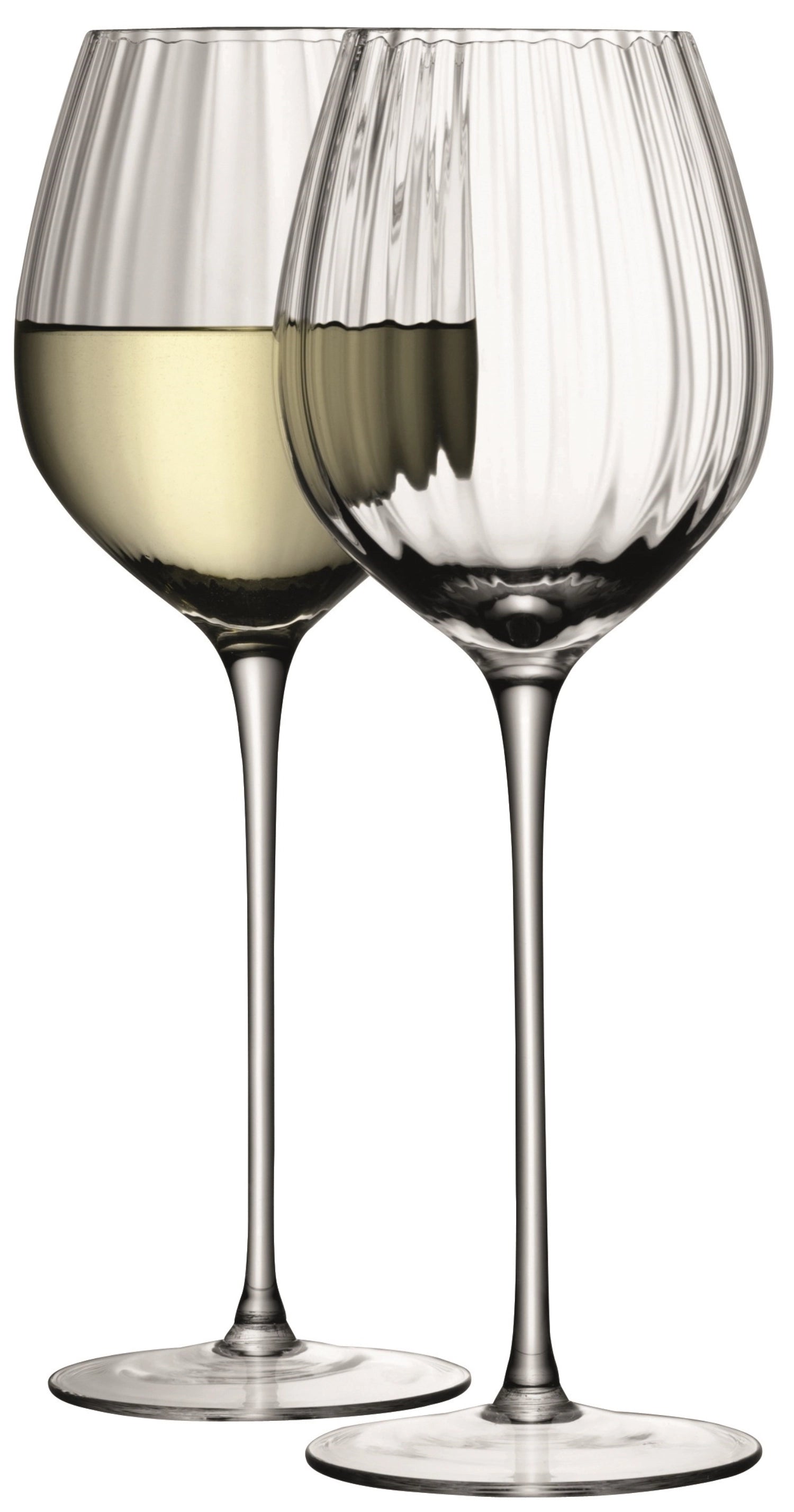 Elegantes 2er Set Aurelia Weissweingläser von LSA, 430ml, perfekt für den Genuss von Weißwein bei festlichen Anlässen.