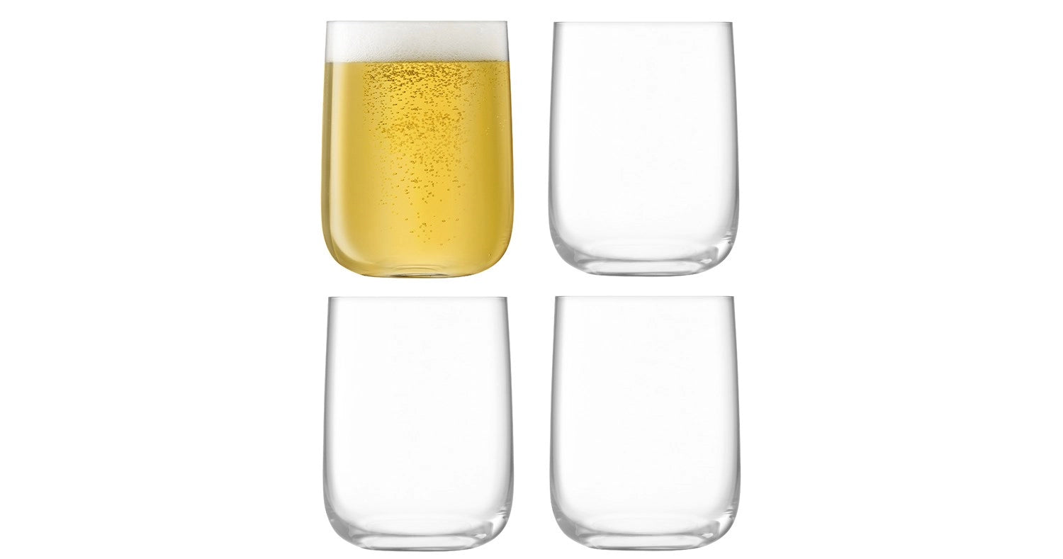 Stilvolles 4er Set Borough Schnapsgläser von LSA, ideal für Spirituosen, mit 625ml Fassungsvermögen und zeitlosem Design.