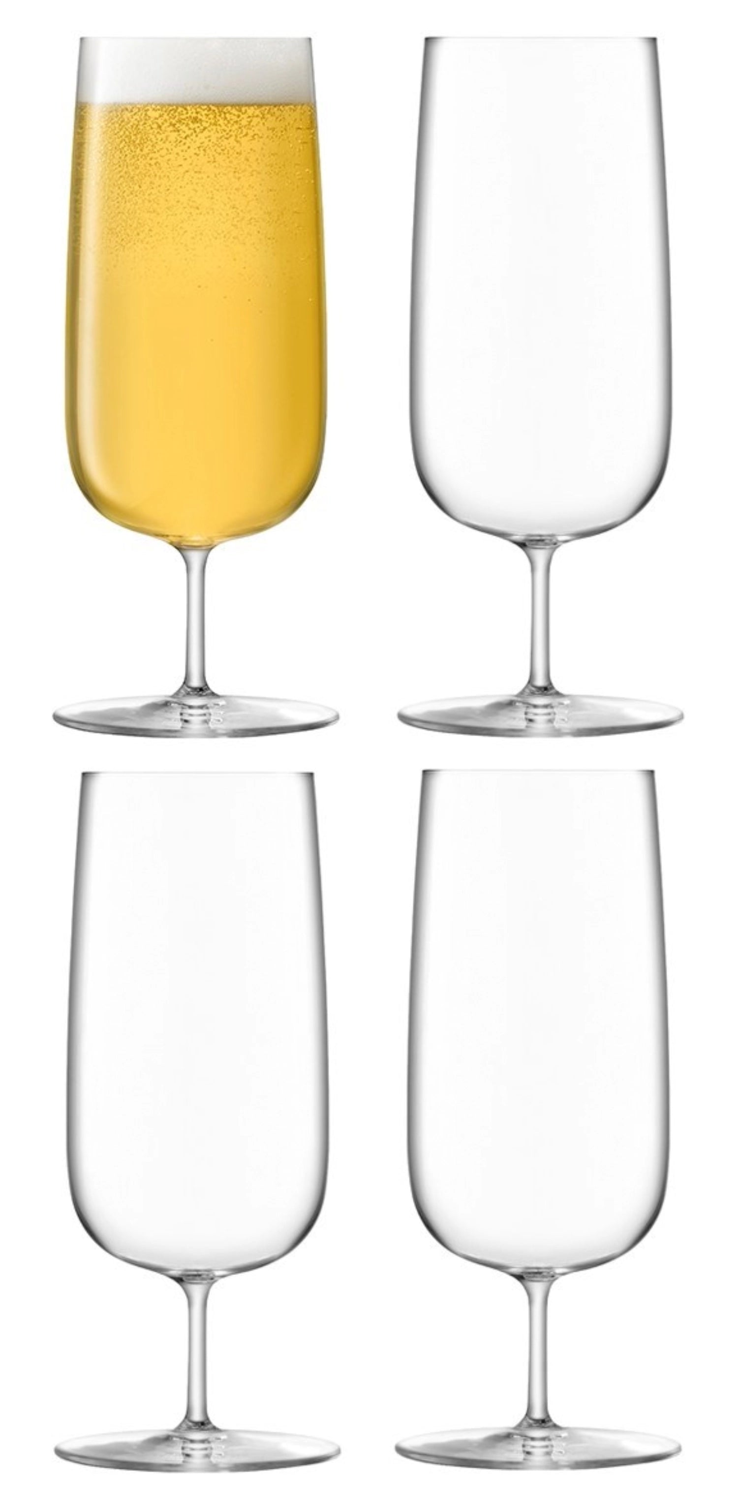 Elegantes 4er Set Borough Pilsgläser von LSA, 440ml, perfekt für Bierliebhaber, mit klarer Form und hochwertiger Verarbeitung für jeden Anlass.
