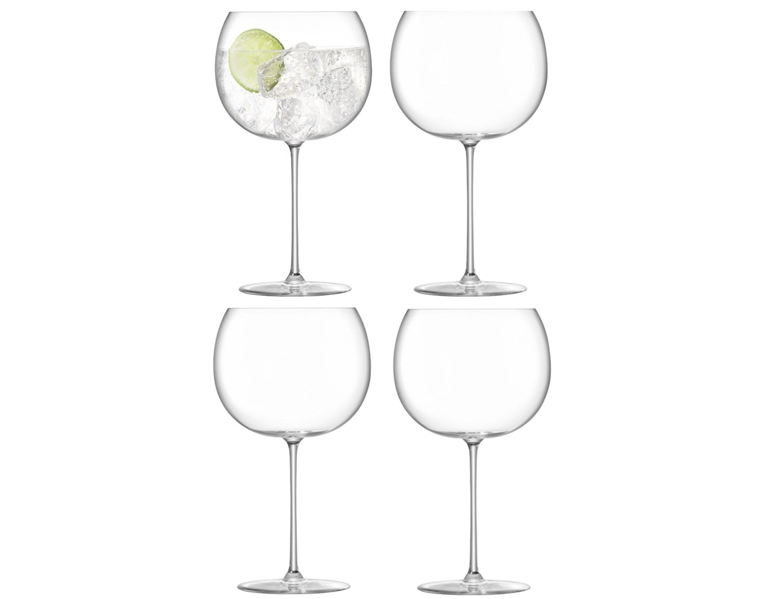 4 verres de ballon d'arrondissement 680 ml