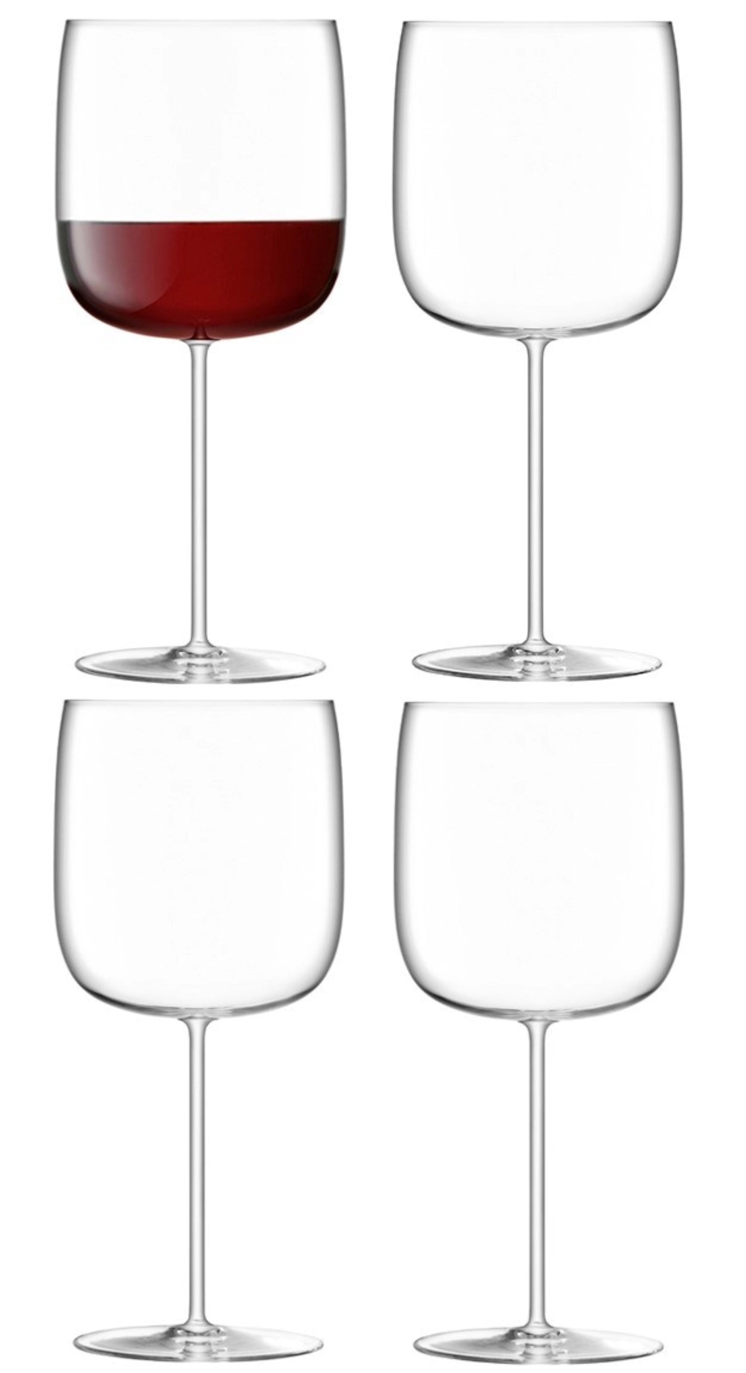 Elegantes 4er Set Rotweingläser von LSA Borough Grand Cru, 660ml, perfekt für Weinliebhaber, vereint zeitloses Design mit optimaler Genussqualität.