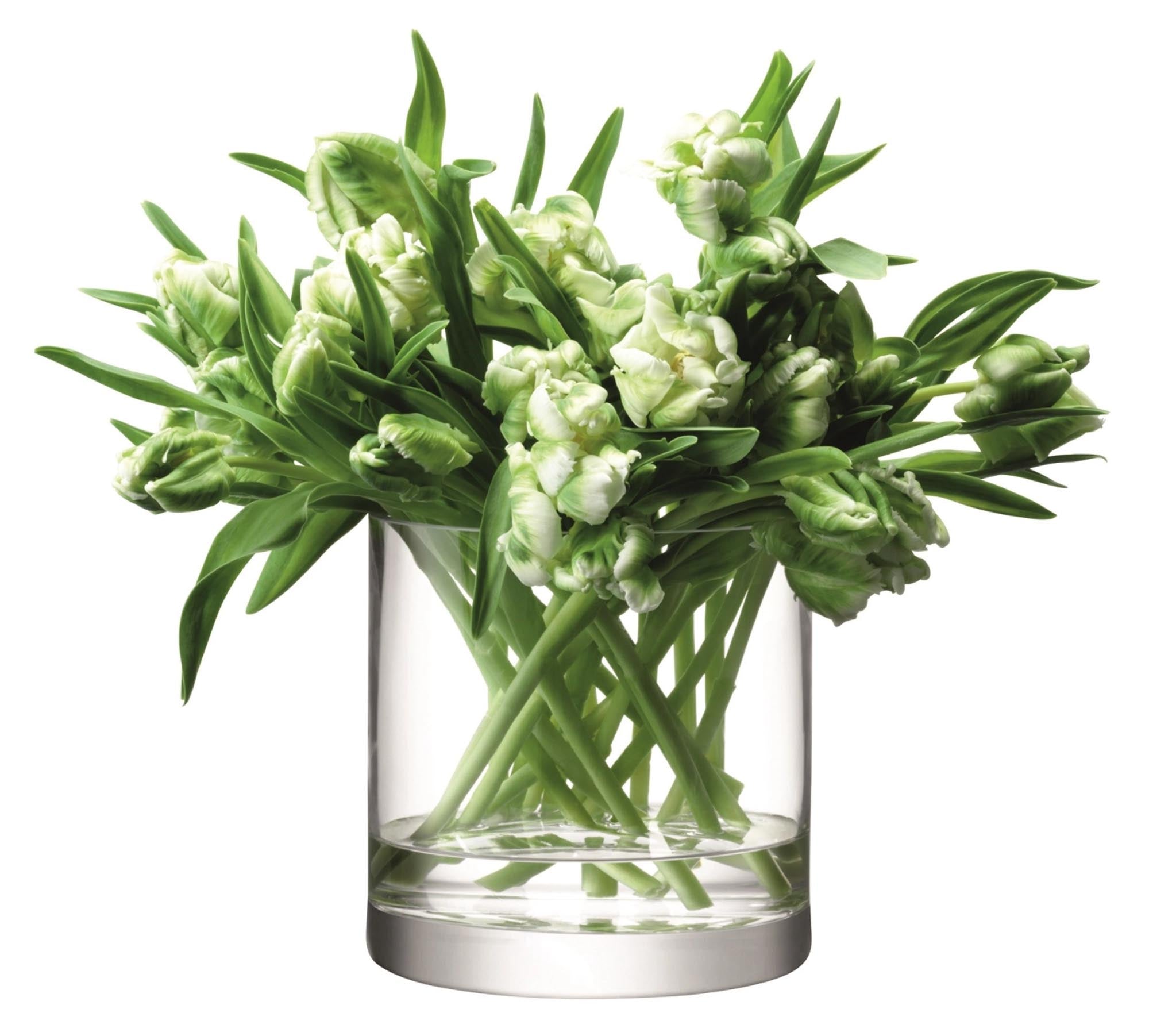 Eleganter Column Vase Kerzenhalter von LSA, 17 cm hoch, aus klarem Glas. Perfekt für jede Dekoration und schafft eine warme Atmosphäre.