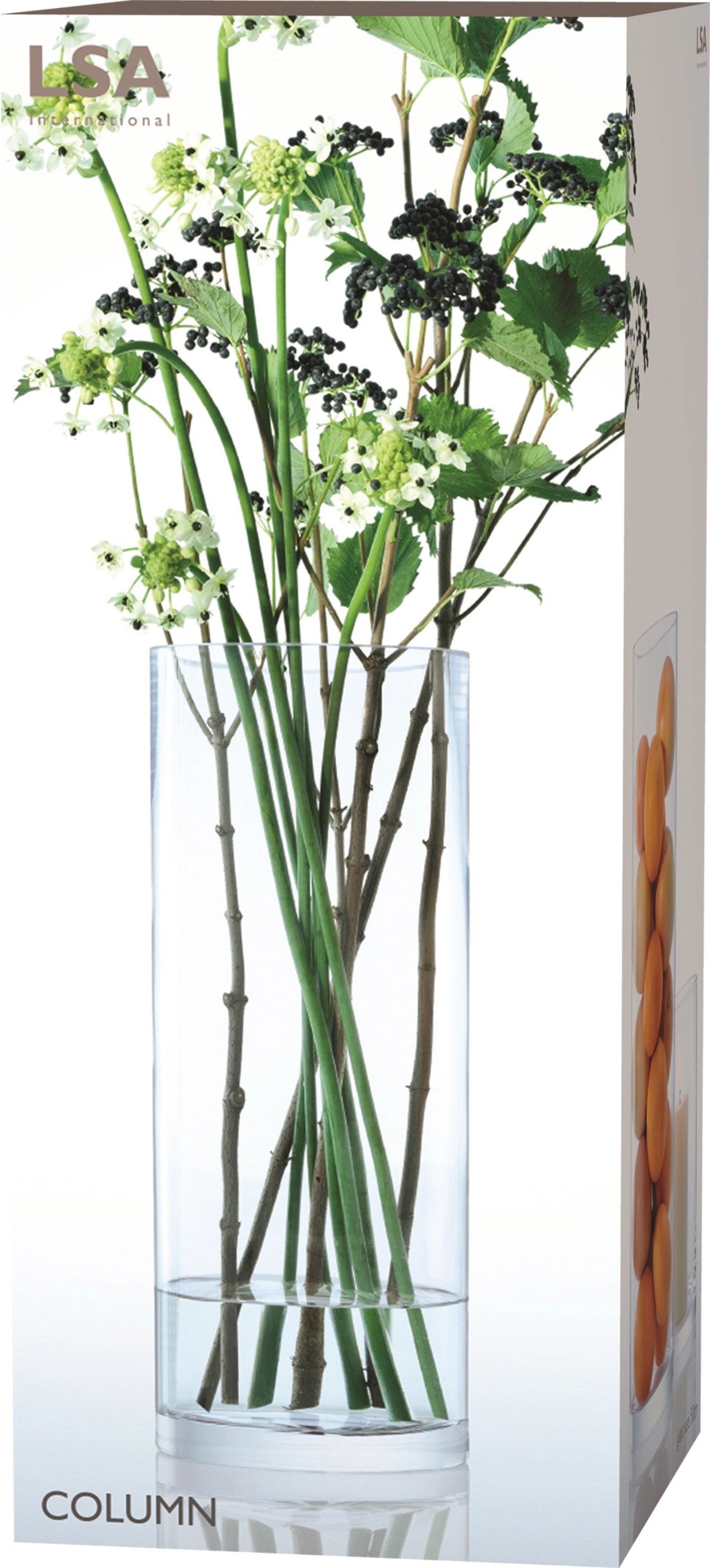 Vase gigante della colonna H50 x Ø20cm - Clear