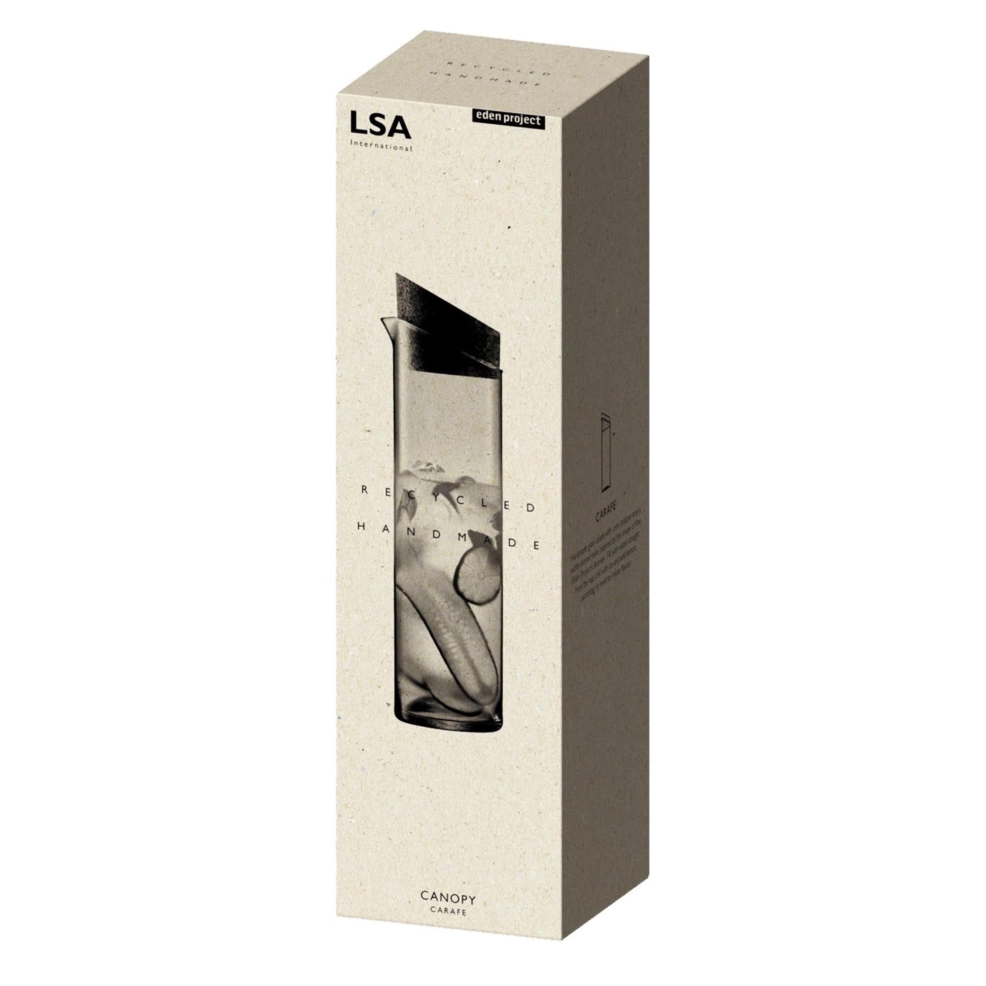 Entdecken Sie die elegante Canopy Karaffe 1.3L von LSA – ein nachhaltiges Highlight aus recyceltem Glas, ideal für gesellige Anlässe.
