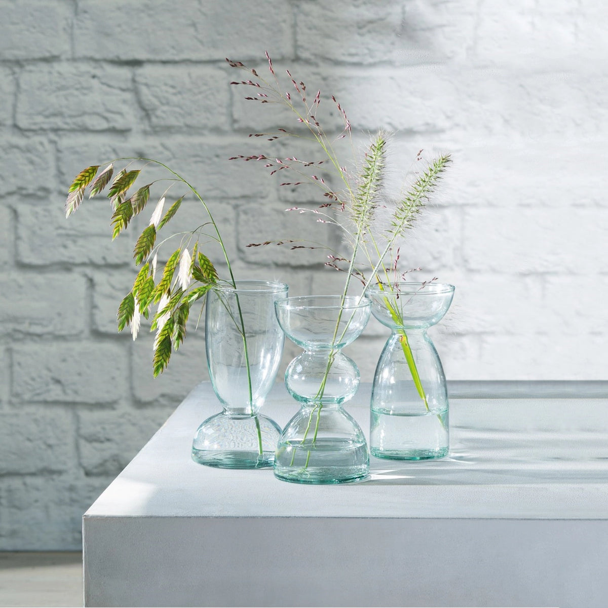 Canopy Trio Vase Set H13cm recy. Optik in Transparent präsentiert im Onlineshop von KAQTU Design AG. Vase ist von LSA