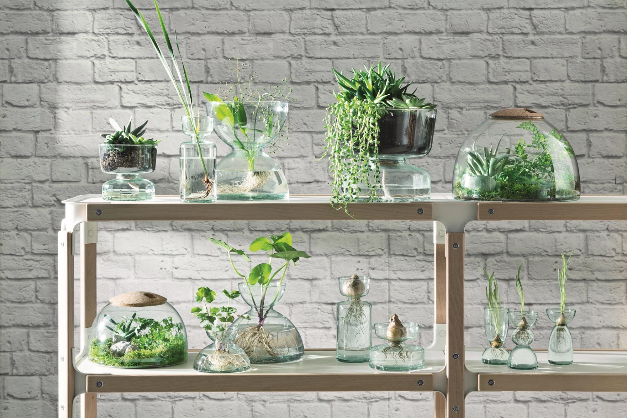 Stilvolle Canopy Vase H16,5cm aus recyceltem Glas – perfekt für Blumen im Innen- und Aussenbereich.