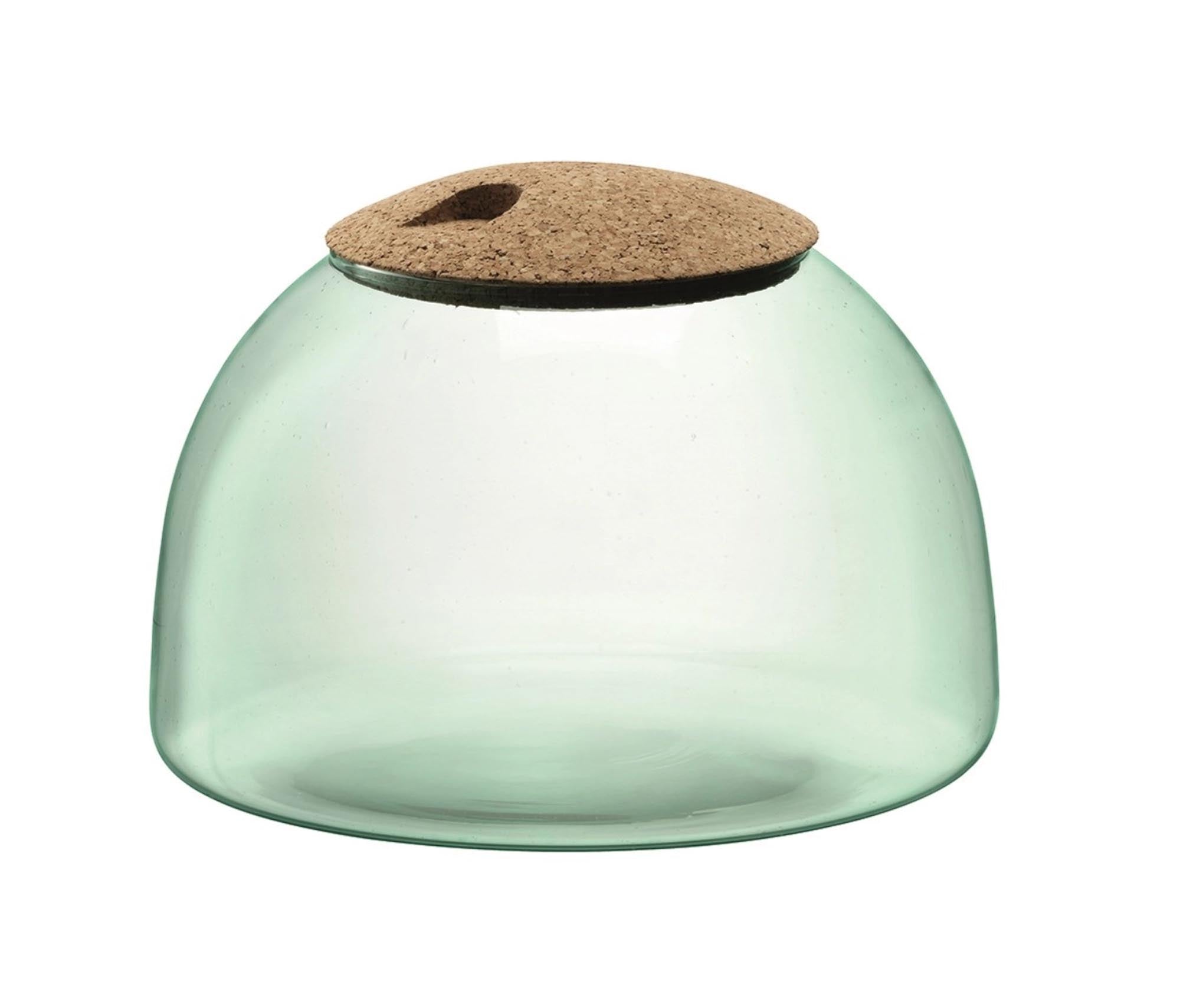 Elegante Canopy Vase aus recyceltem Glas, 16,5 cm hoch, ideal für Blumen. Nachhaltig, robust, für Innen- und Aussenbereich.