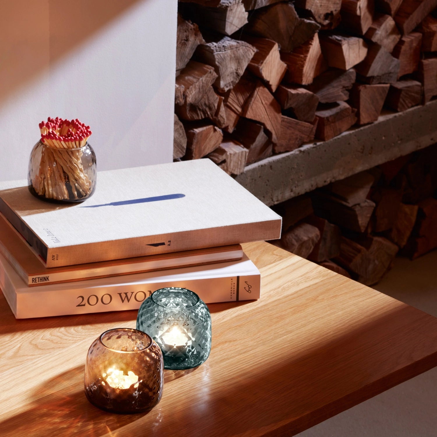 Vaso del supporto per la luce da tè daple H7cm Blu