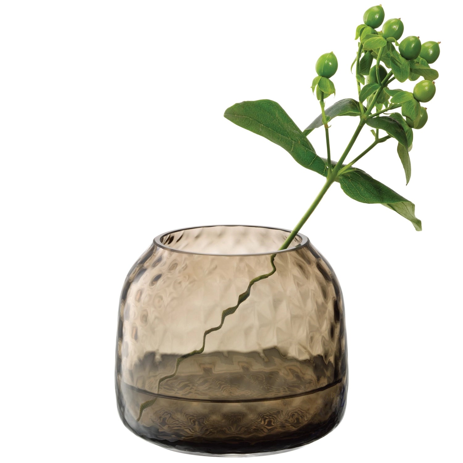 Dapple Teelichthalter Vase H7cm Earth Brown - KAQTU Design