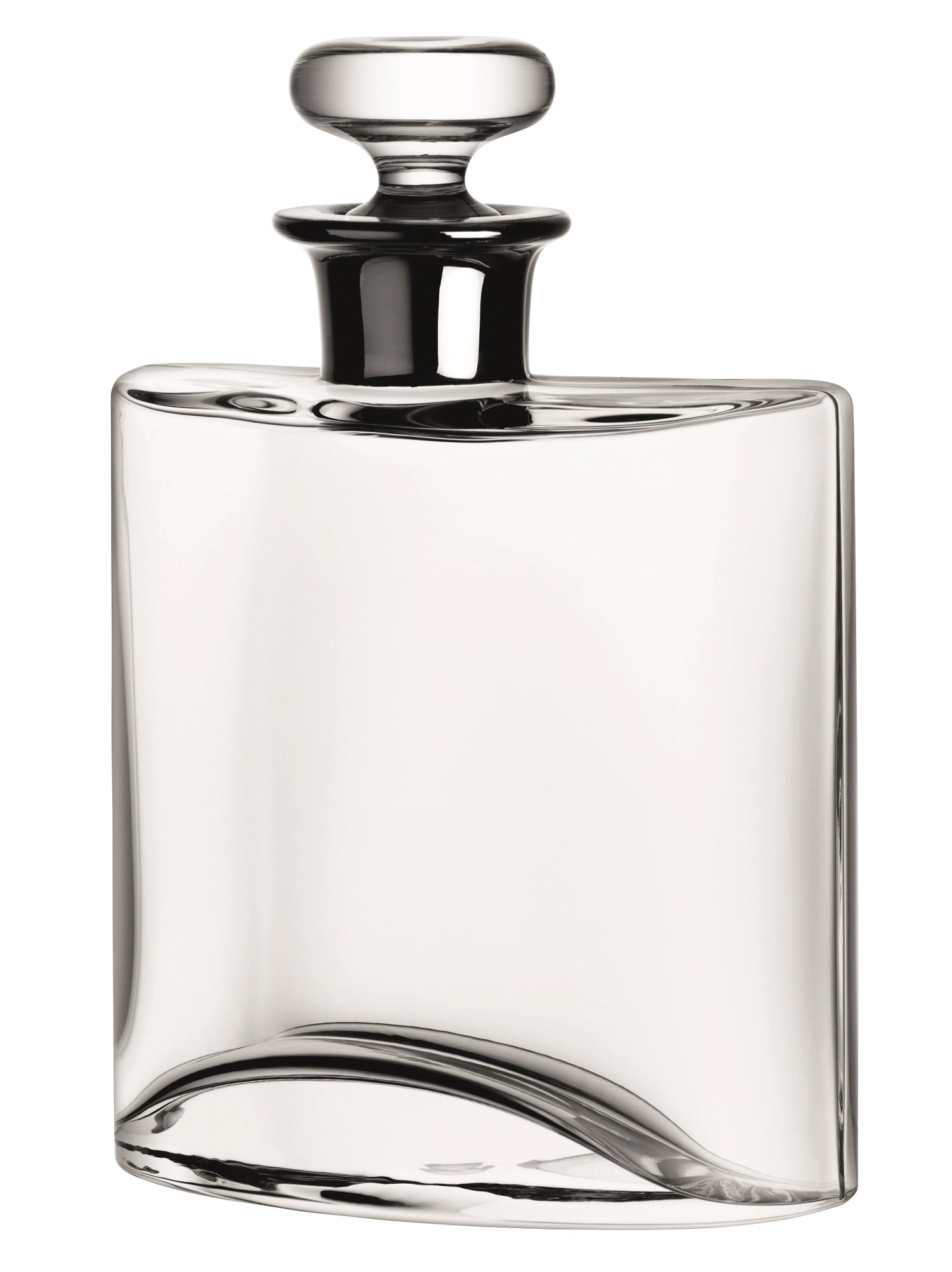 Der Flask Dekanter 0.8L aus klarem Glas mit Platin-Akzenten ist ideal zum Dekantieren von Weinen, fördert die Aromenentfaltung und verleiht jedem Tisch Stil.