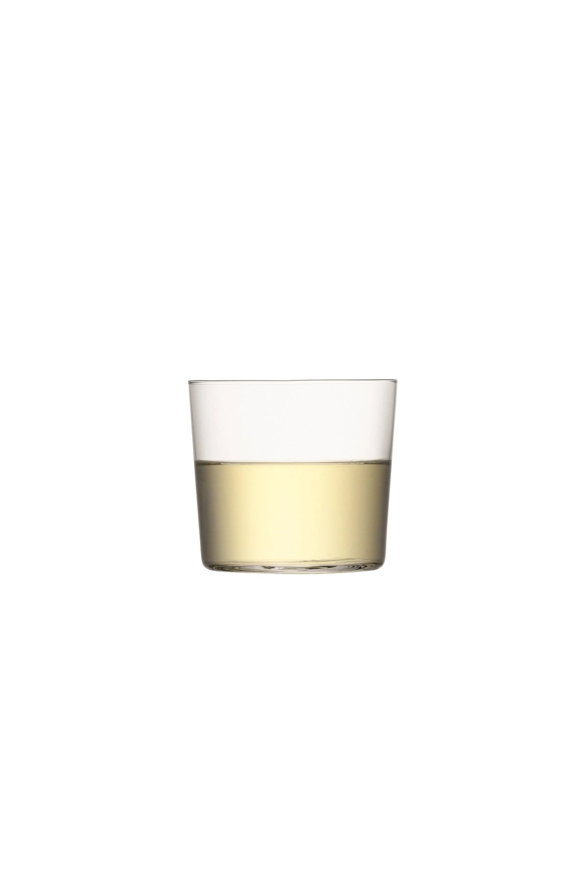 Transparenter Gio Becher klein 310ml von LSA aus Glas mit feinen Wänden, niedriger Form, D: 8cm x H: 7cm, stapelbares Design für Getränke.