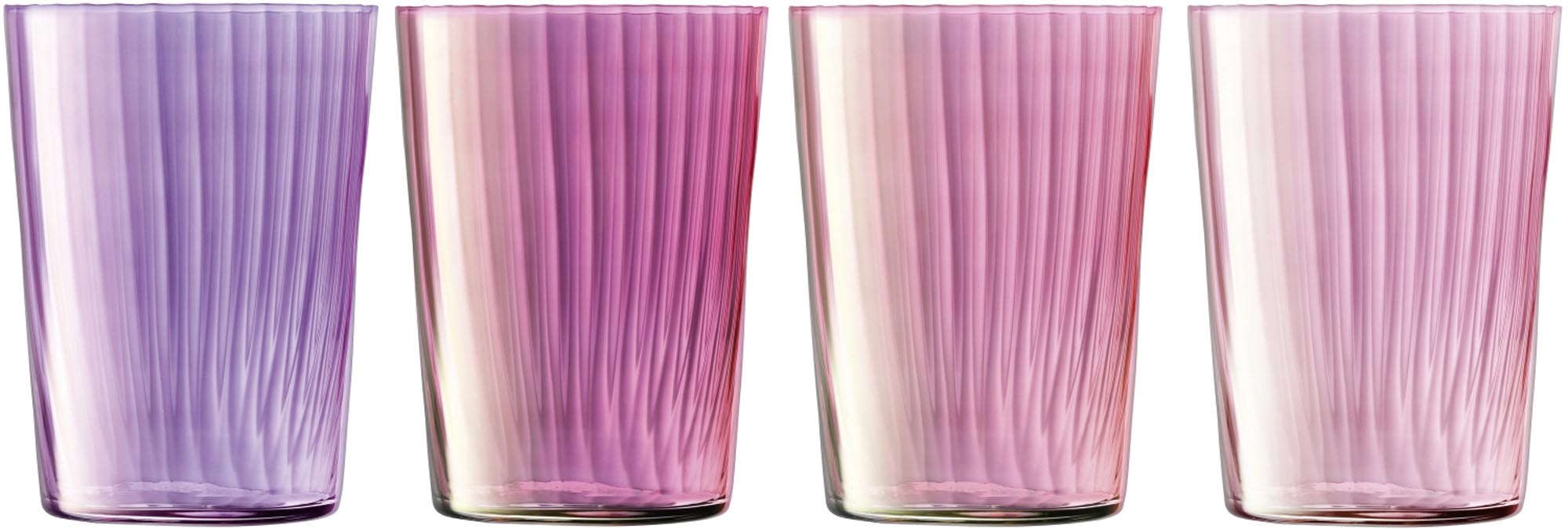 Elegantes 4er Set Gobelet 560ml von LSA mit einzigartiger Granatverzierung, ideal für Cocktails und Longdrinks. Handgefertigt, nicht spülmaschinengeeignet.