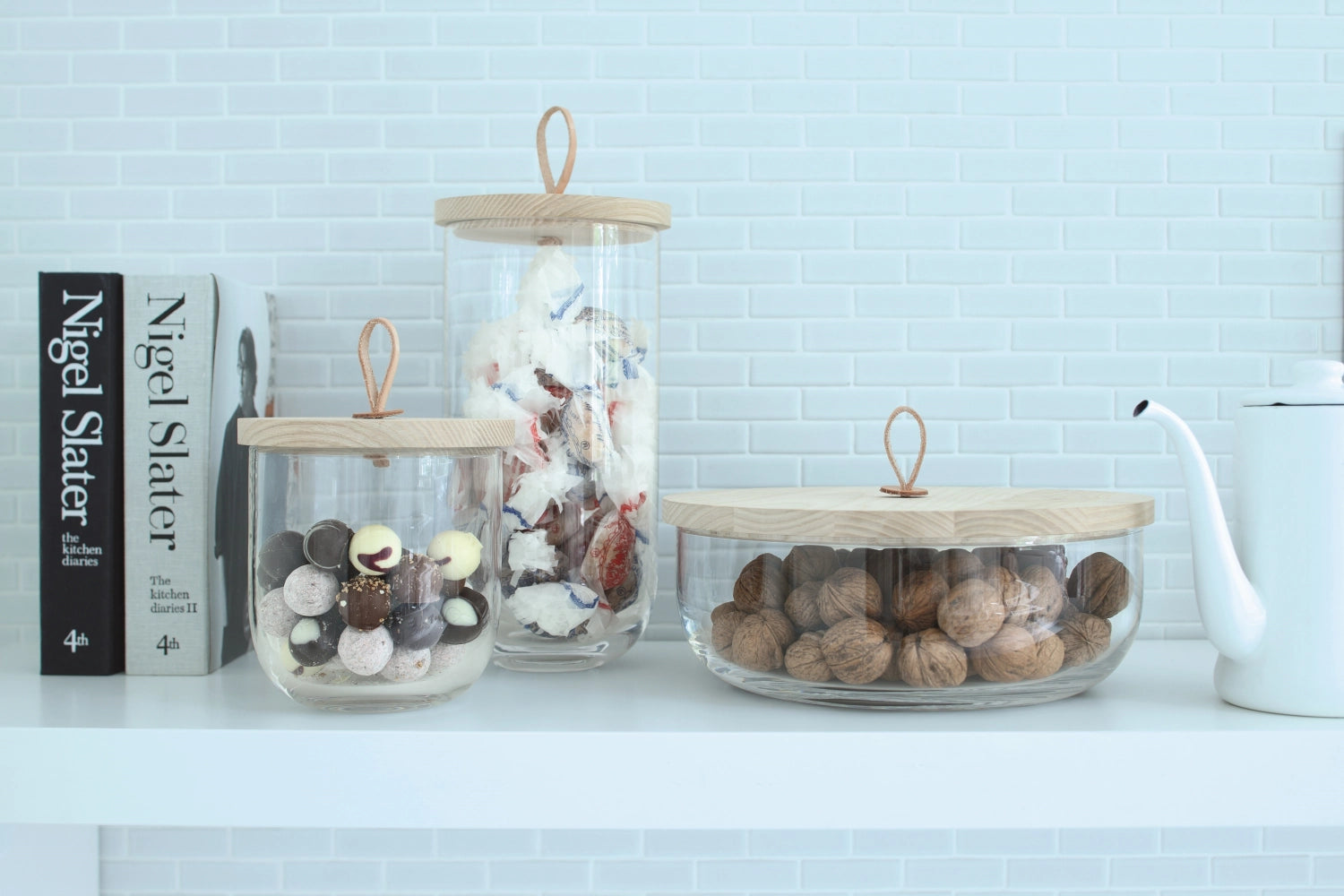 Ivalo container cover made of ash H15.5cm - clear