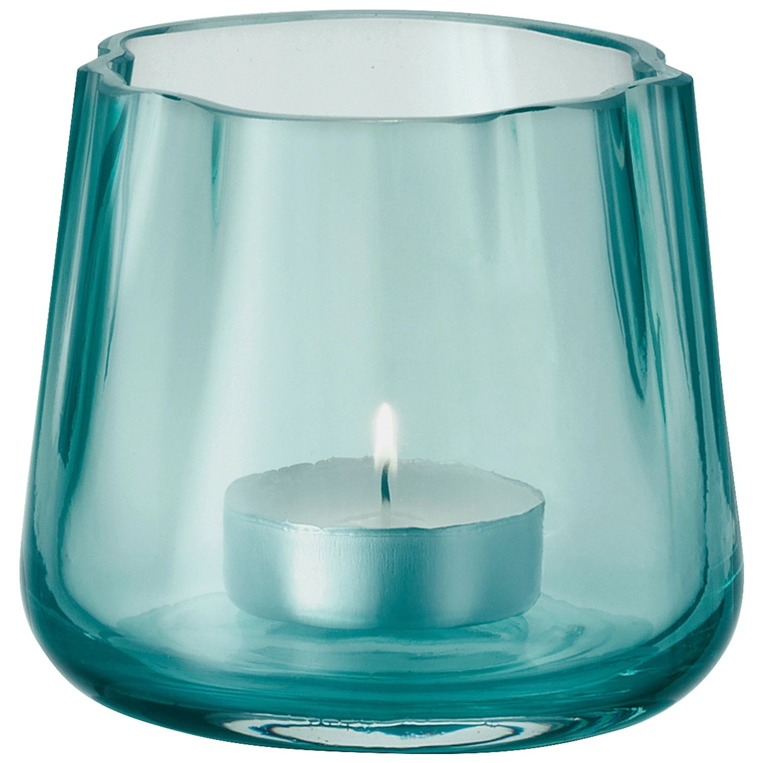 Porta di tealight laguna/vaso H8cm - verde marino
