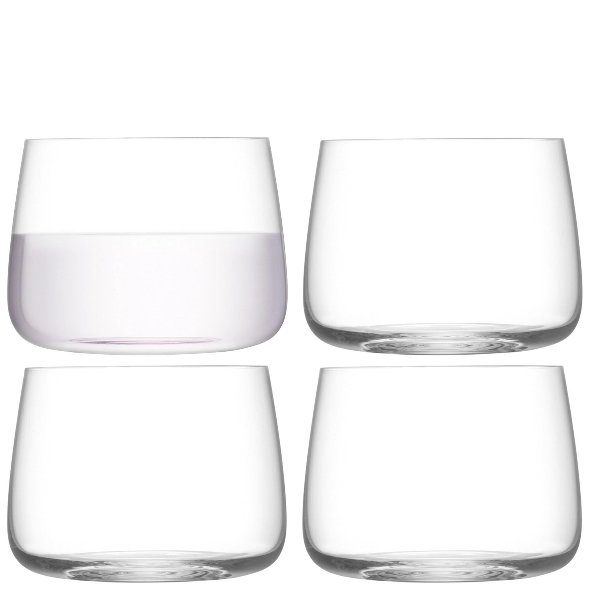 Entdecken Sie das 4er Set Metropolitan Stemless Glas 360ml klar von LSA – stilvolle, hochwertige Kristallgläser für Wein und Sekt.