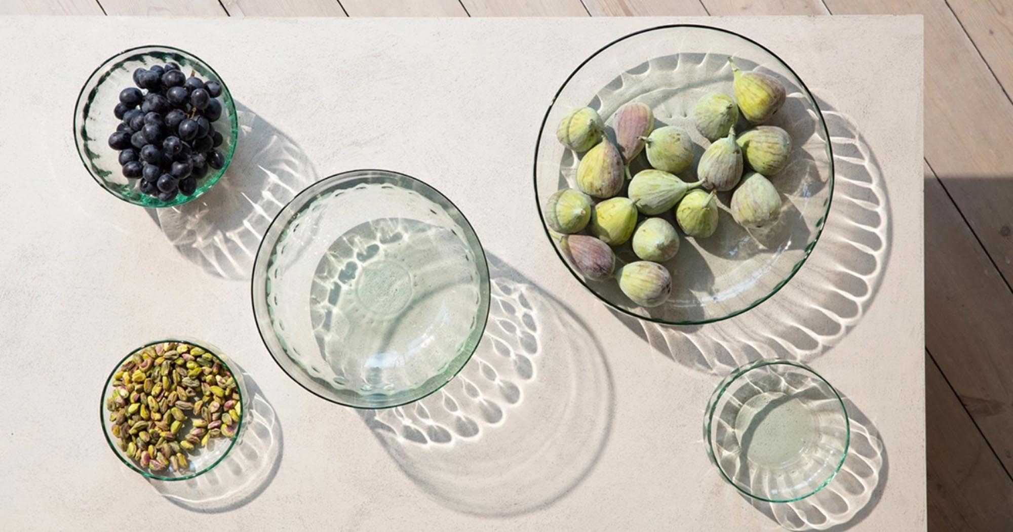 Nachhaltige LSA Mia Schale Ø15cm, tief, aus recyceltem Glas.