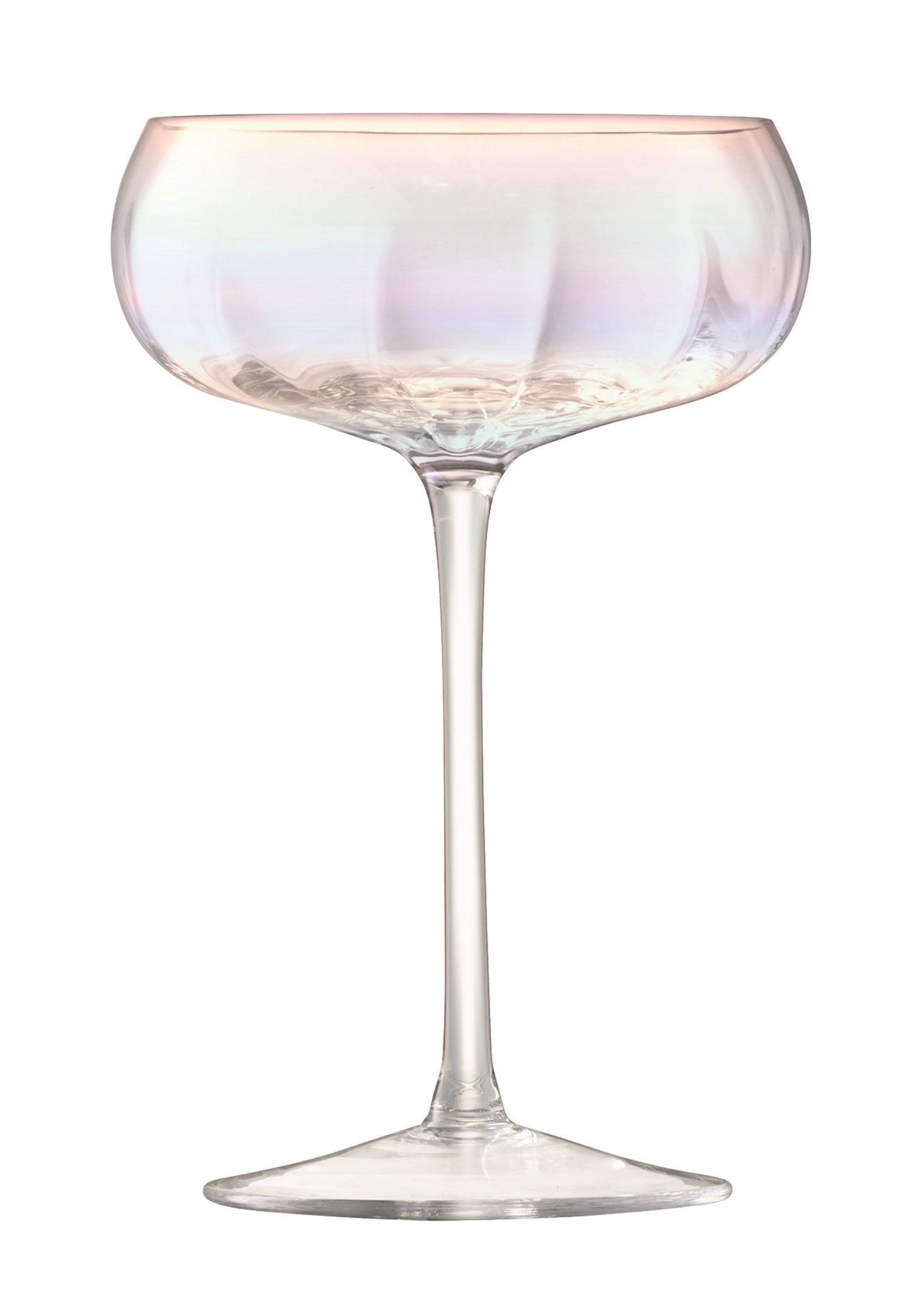 Elegantes 2er Set Sektschalen aus der LSA Champagner Flutes Kollektion, mit schimmerndem Perlmutt-Finish, ideal für festliche Anlässe.