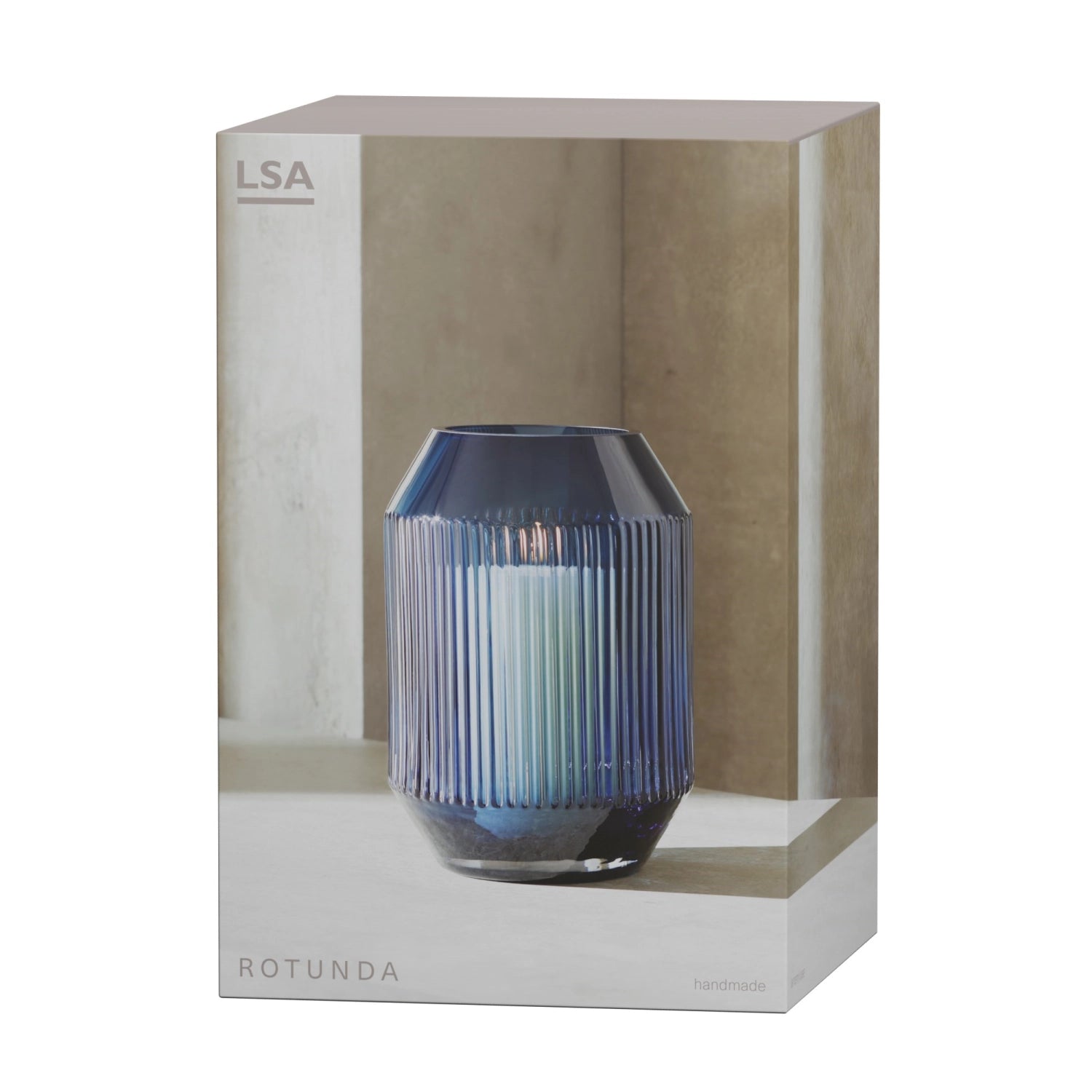 Rotunda Storm Light Vase H26CM Sapphire Blue