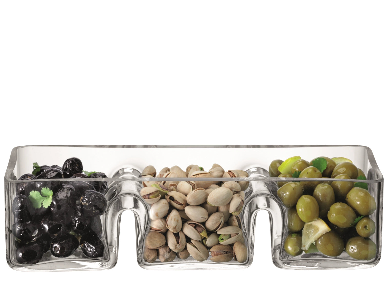 Serve Trio bowl L30cm x W11cm - clear