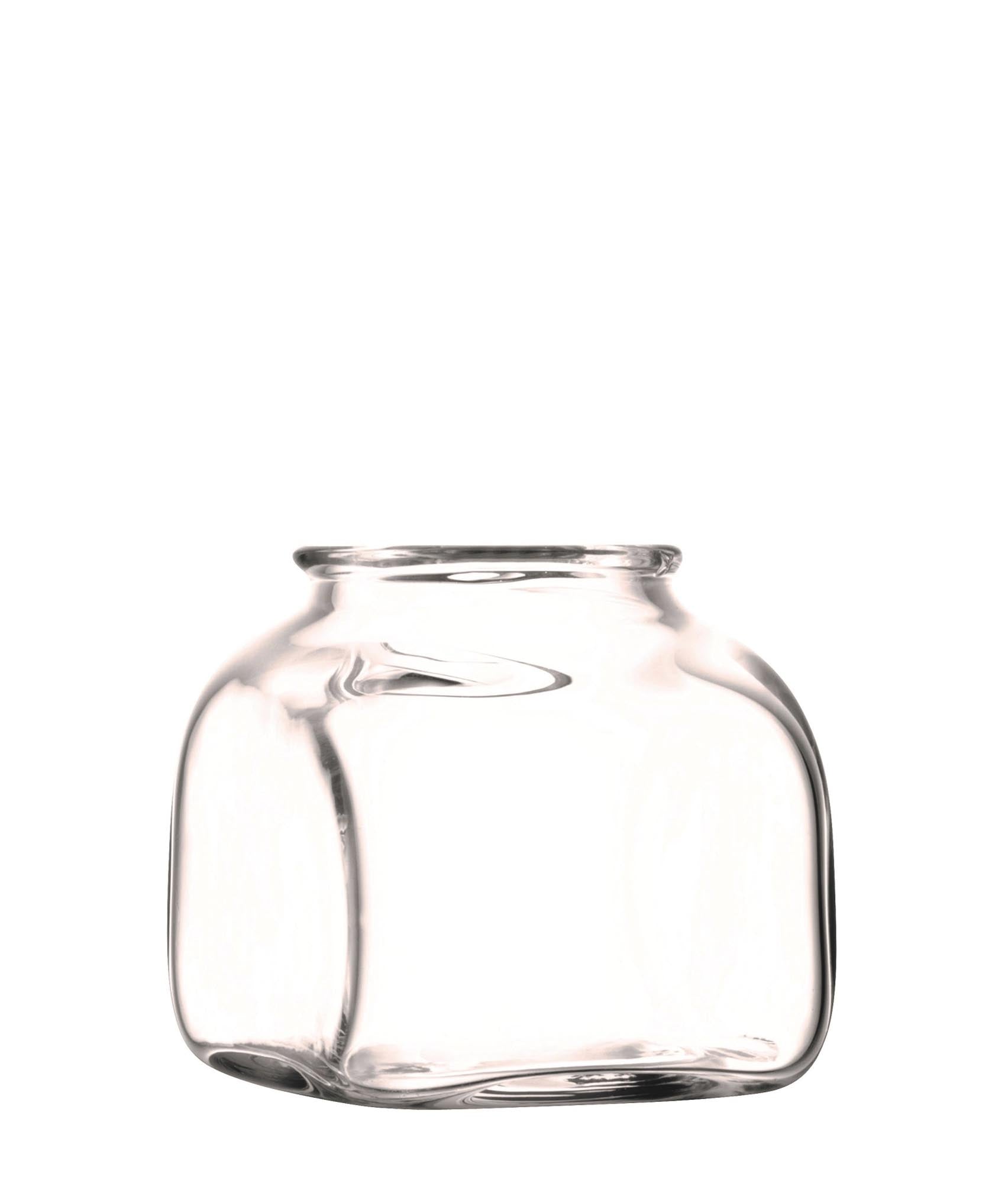 Elegante, mundgeblasene Umberto Vase (15cm) von LSA: Klare Glasoberfläche, ideal für Blumensträusse, zeitloses Design.