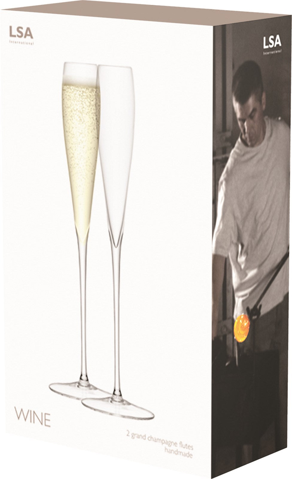 Elegantes 2er Set Sekt- und Weinkelche von LSA, 100ml, aus klarem Glas. Perfekt für festliche Anlässe und stilvolles Genießen.