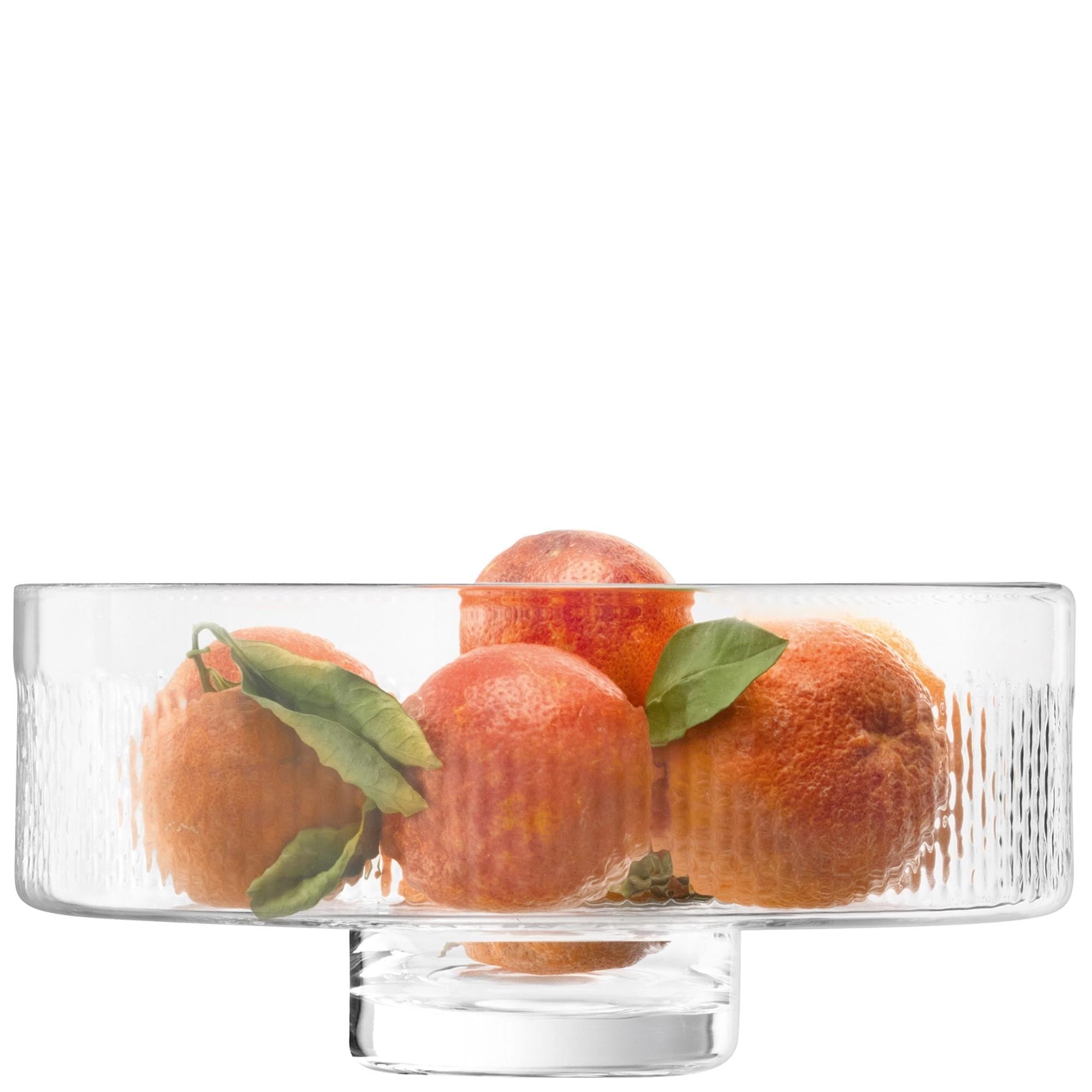 Elegante Glasschale mit Fuss, Ø28.5cm, H13cm, aus klarem Glas, ideal für stilvolle Dekorationen und ansprechende Präsentationen.