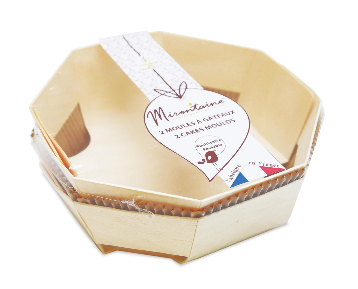 2 morceaux de boulangerie de gâteau D18 cm en bois avec 4 dos