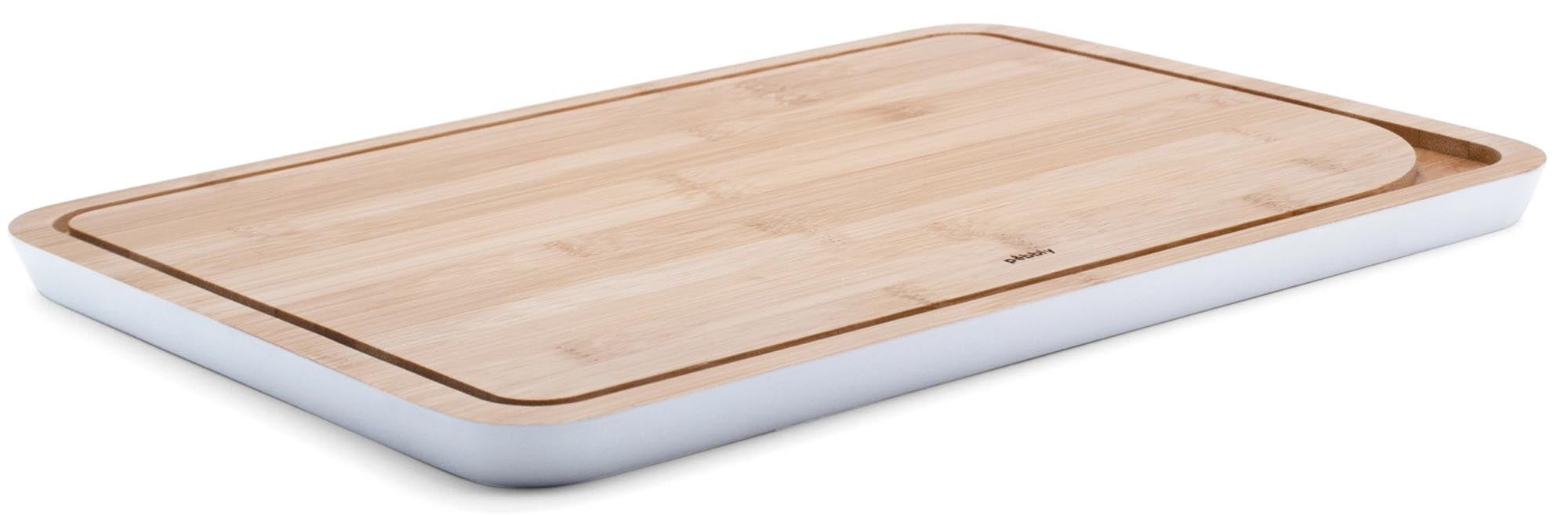 Elegantes weisses Schneidebrett 25x35cm für stilvolles Kochen.