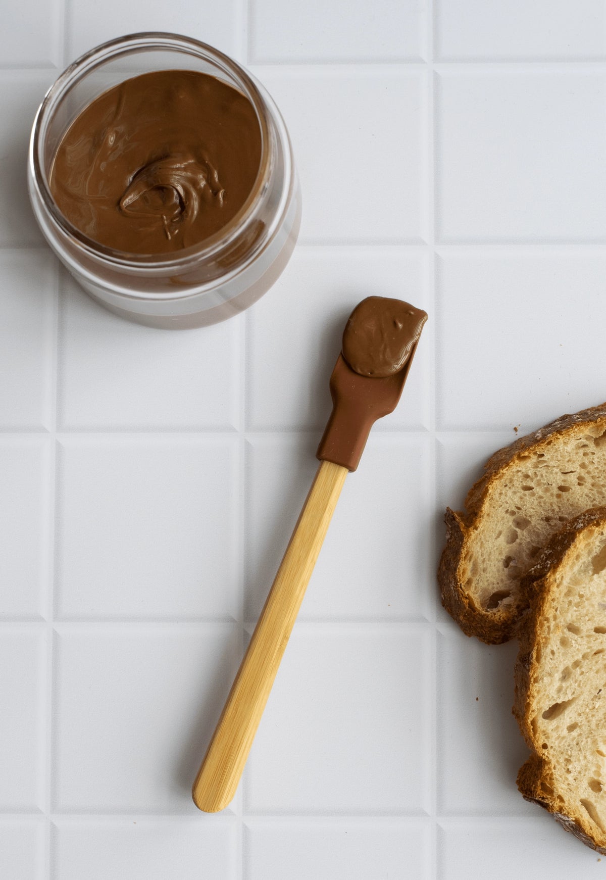 Pebbly Mini Spachtel, Schokolade, 24cm in Braun präsentiert im Onlineshop von KAQTU Design AG. Backutensilien ist von Pebbly